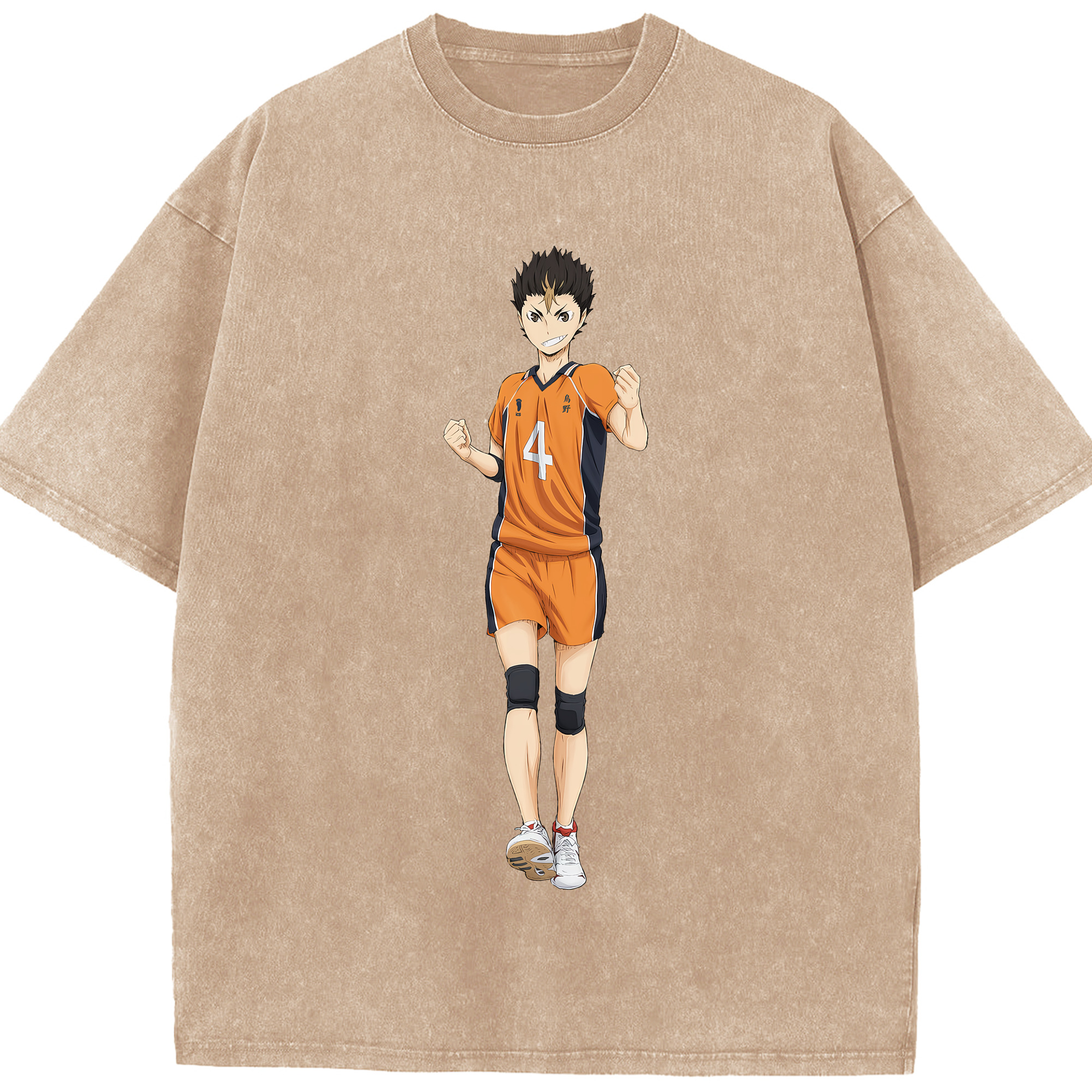 （画像用） ハイキュー!! Haikyu!! 綿100% ヴィンテージ風 半袖Tシャツ（フロントプリント）