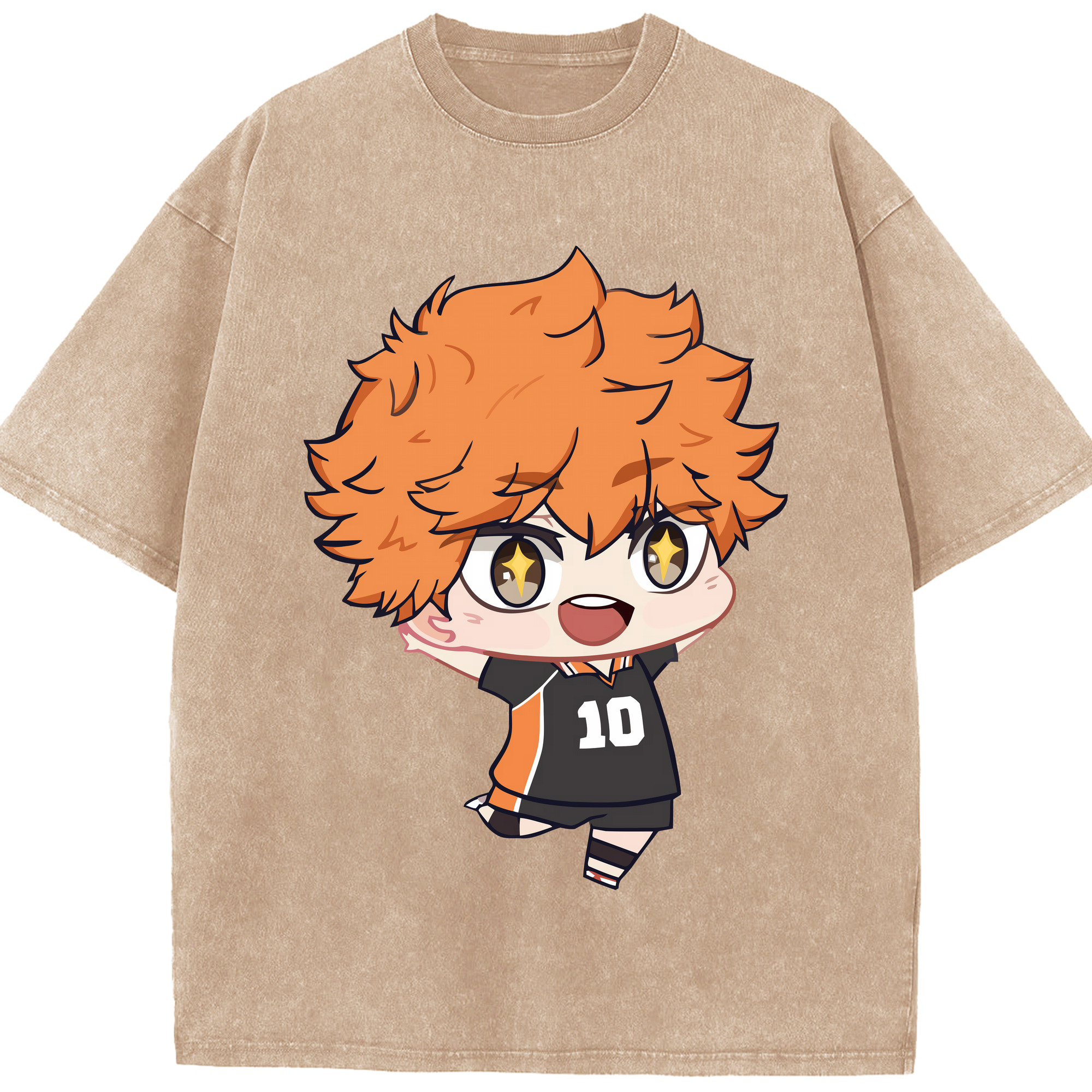 （画像用） ハイキュー!! Haikyu!! 綿100% ヴィンテージ風 半袖Tシャツ（フロントプリント）
