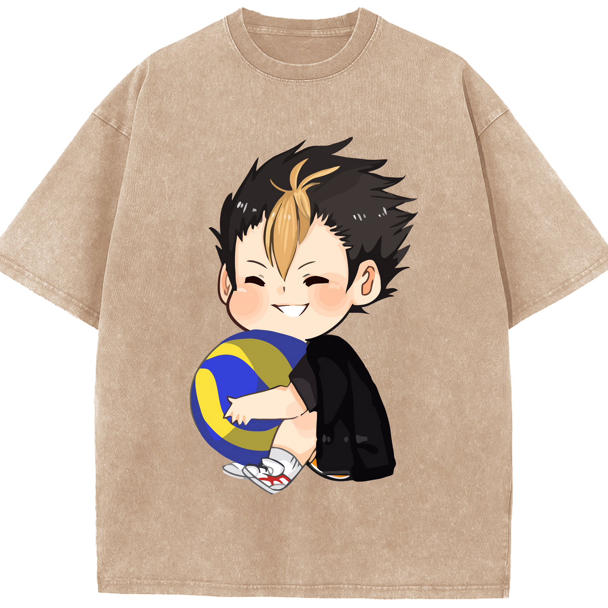 （画像用） ハイキュー!! Haikyu!! 綿100% ヴィンテージ風 半袖Tシャツ（フロントプリント）