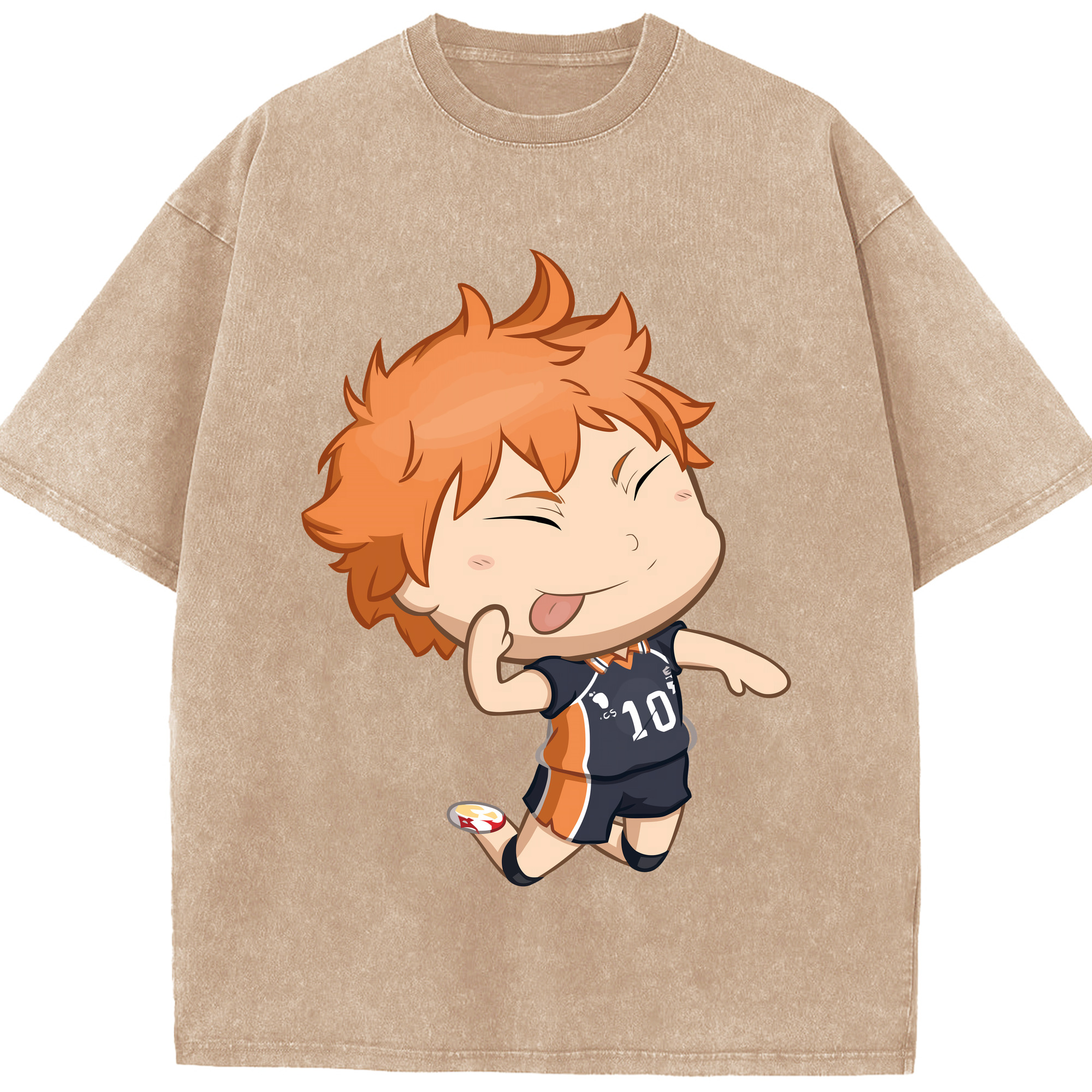 （画像用） ハイキュー!! Haikyu!! 綿100% ヴィンテージ風 半袖Tシャツ（フロントプリント）