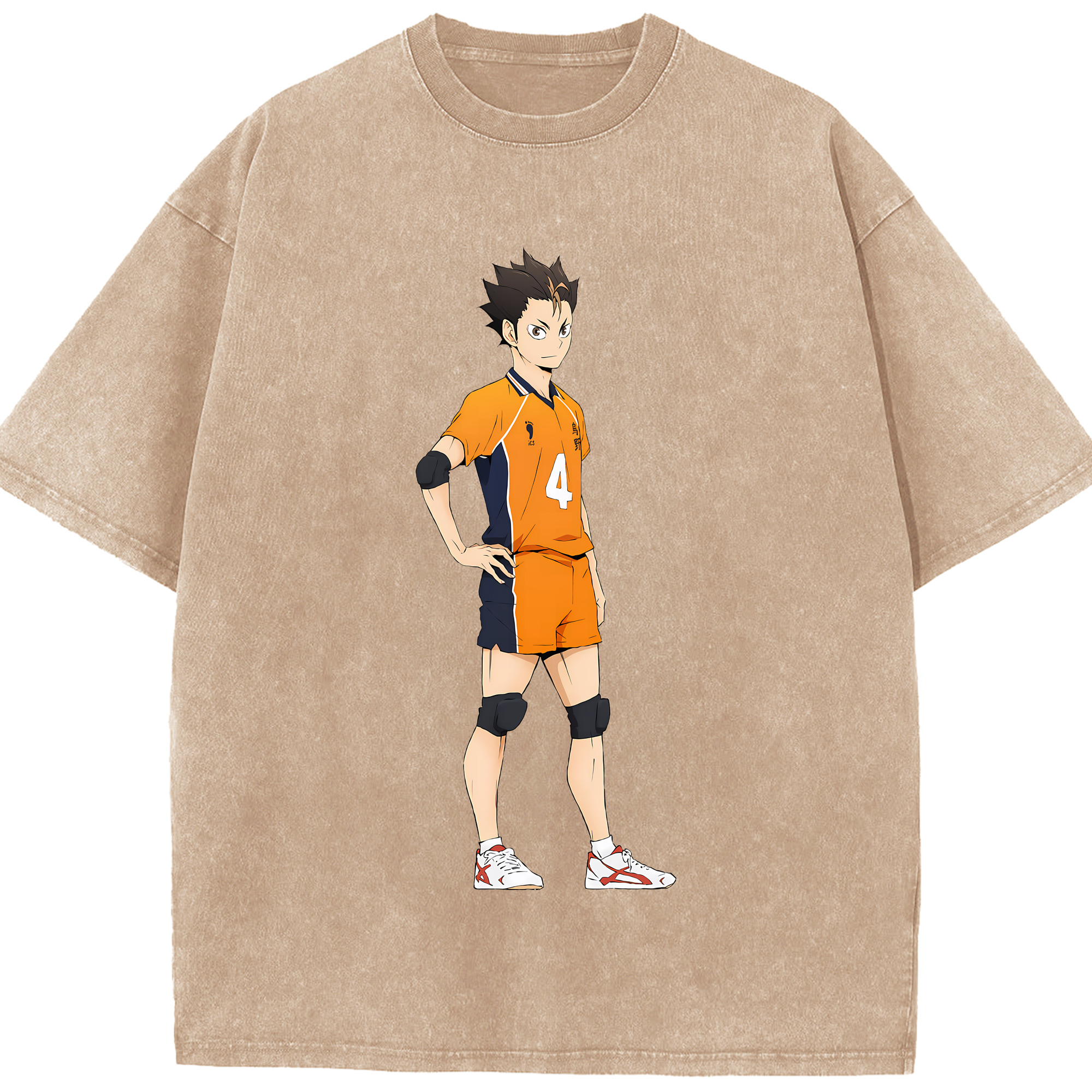 （画像用） ハイキュー!! Haikyu!! 綿100% ヴィンテージ風 半袖Tシャツ（フロントプリント）