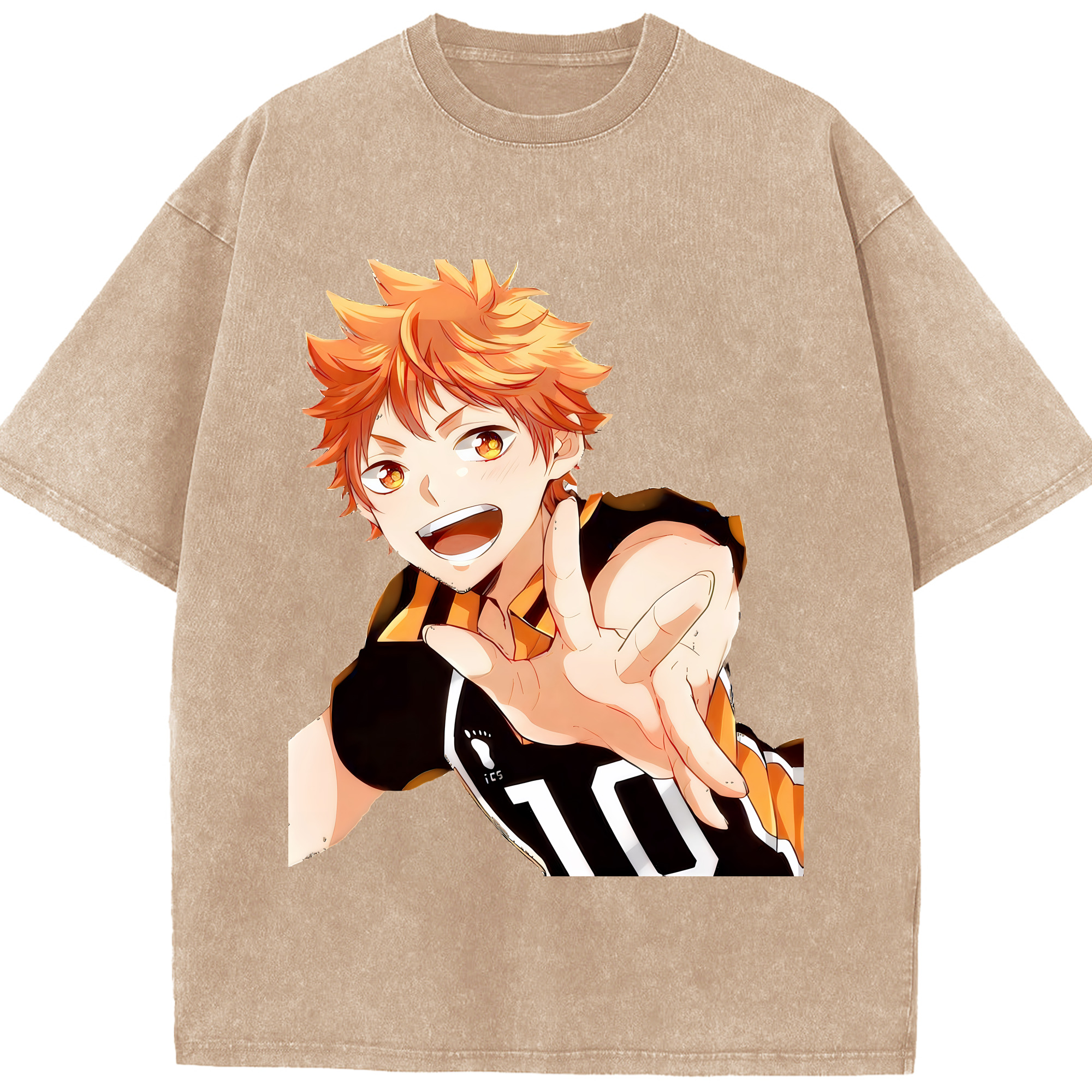 （画像用） ハイキュー!! Haikyu!! 綿100% ヴィンテージ風 半袖Tシャツ（フロントプリント）