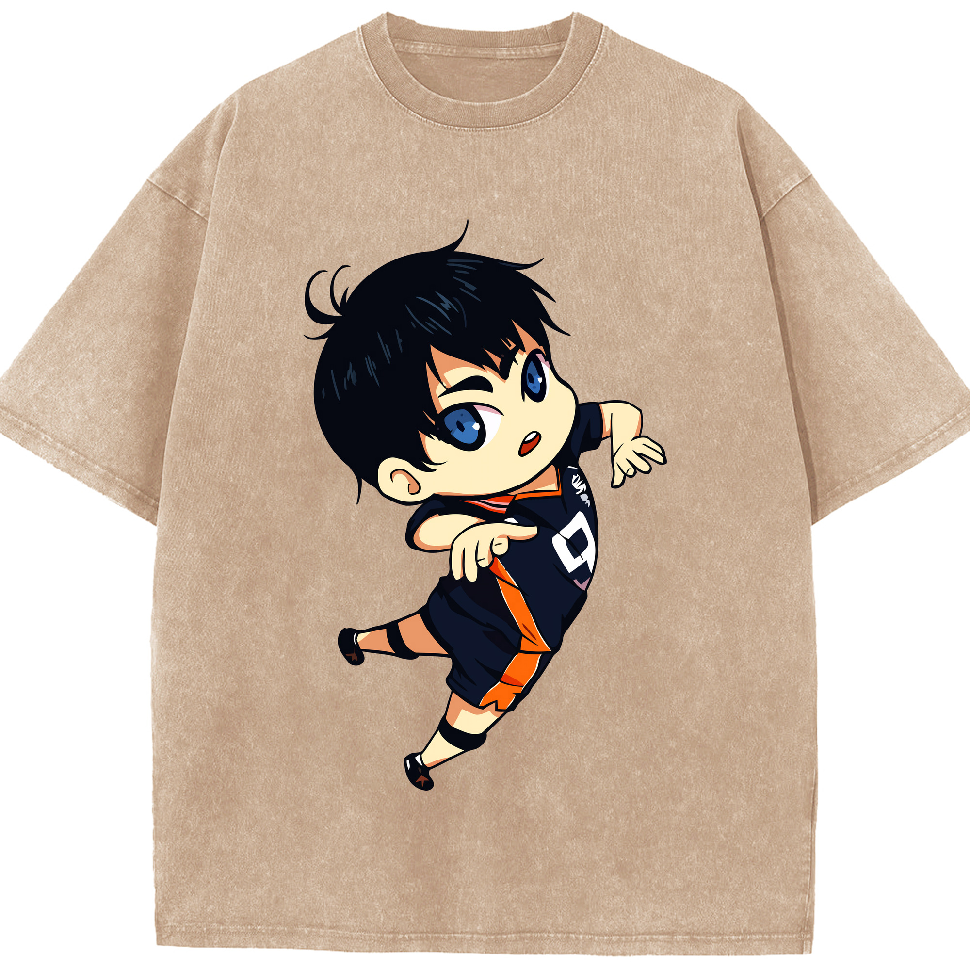 （画像用） ハイキュー!! Haikyu!! 綿100% ヴィンテージ風 半袖Tシャツ（フロントプリント）