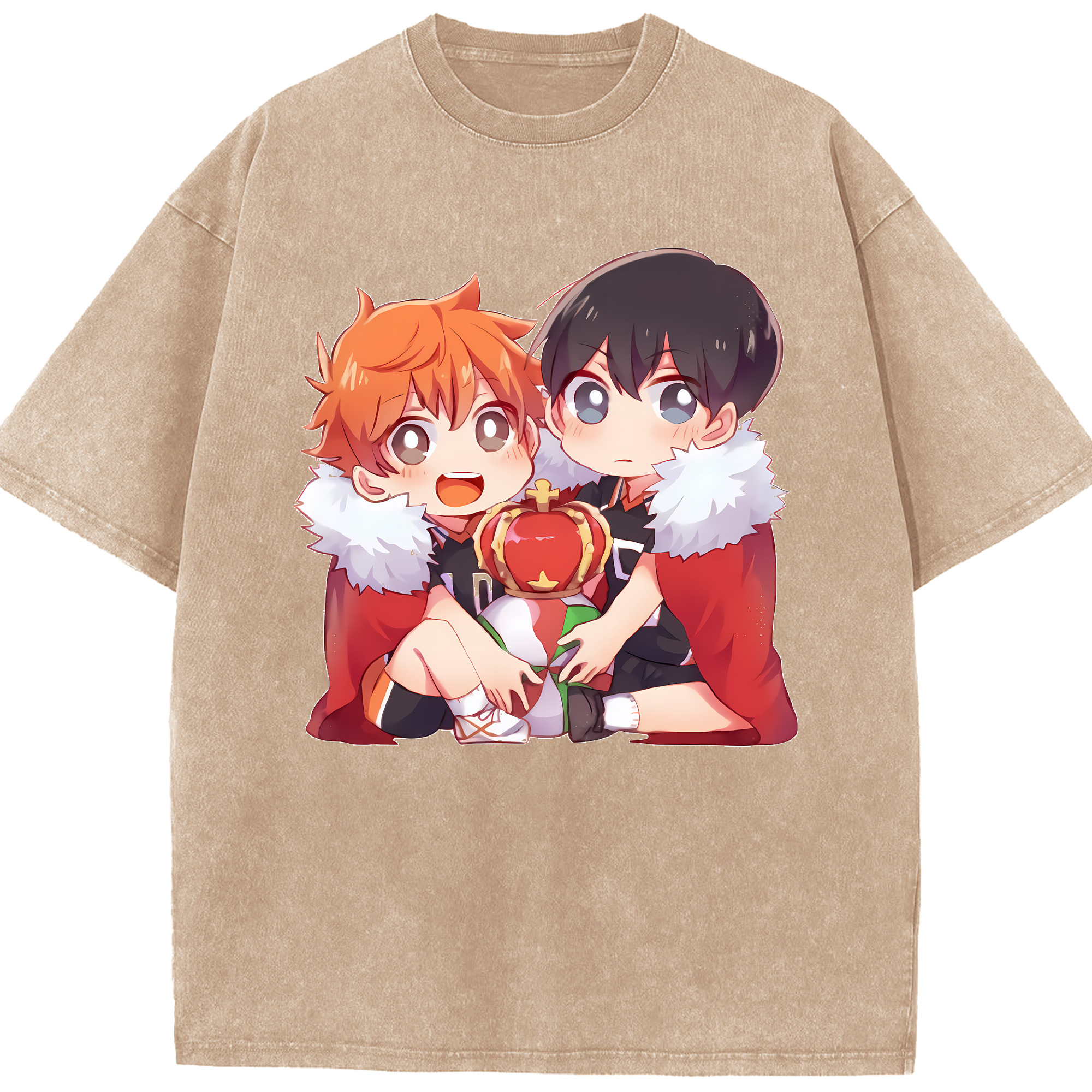 （画像用） ハイキュー!! Haikyu!! 綿100% ヴィンテージ風 半袖Tシャツ（フロントプリント）