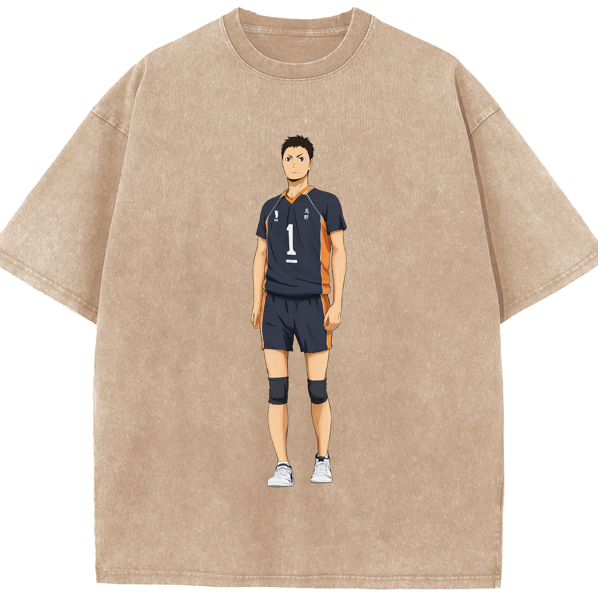 （画像用） ハイキュー!! Haikyu!! 綿100% ヴィンテージ風 半袖Tシャツ（フロントプリント）
