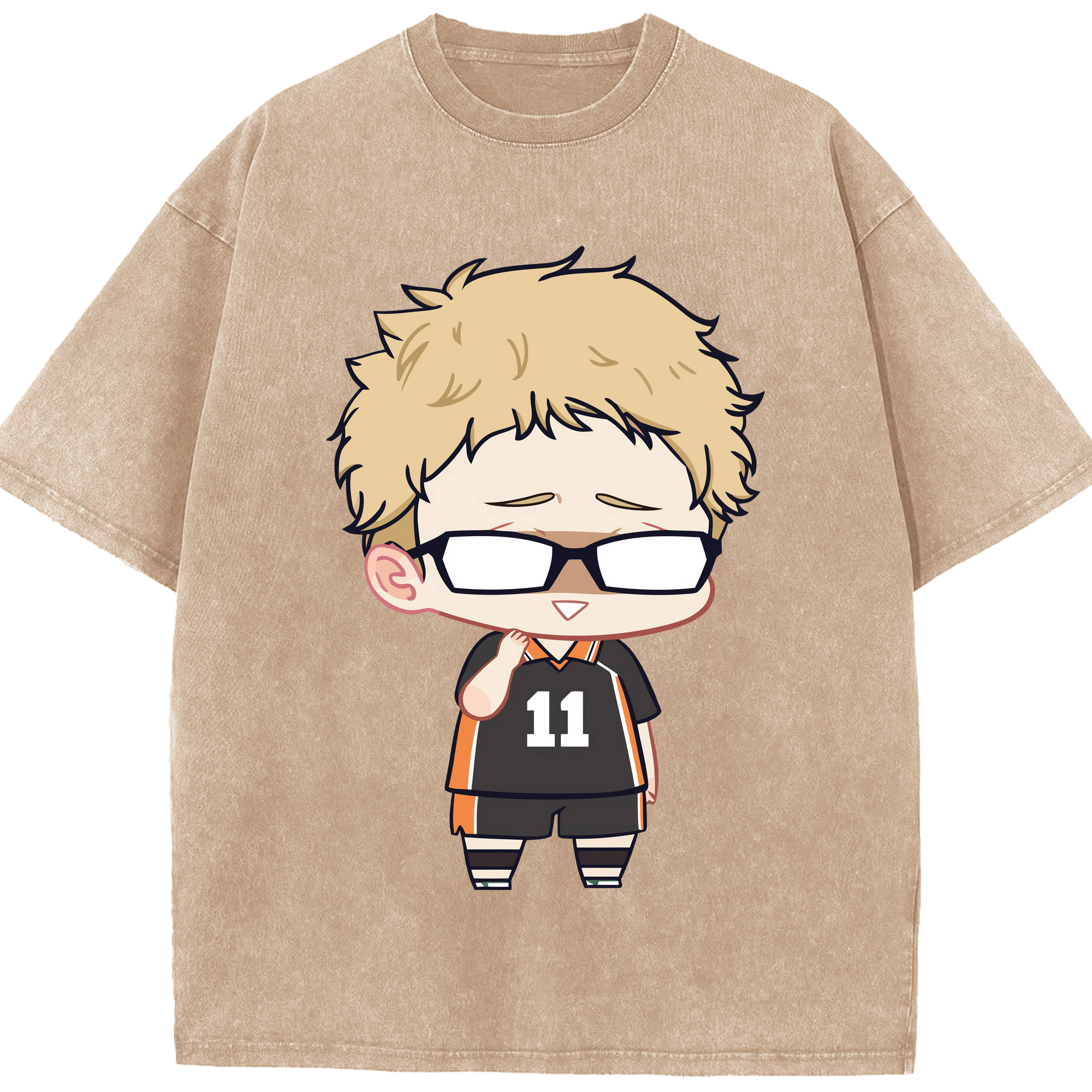 （画像用） ハイキュー!! Haikyu!! 綿100% ヴィンテージ風 半袖Tシャツ（フロントプリント）
