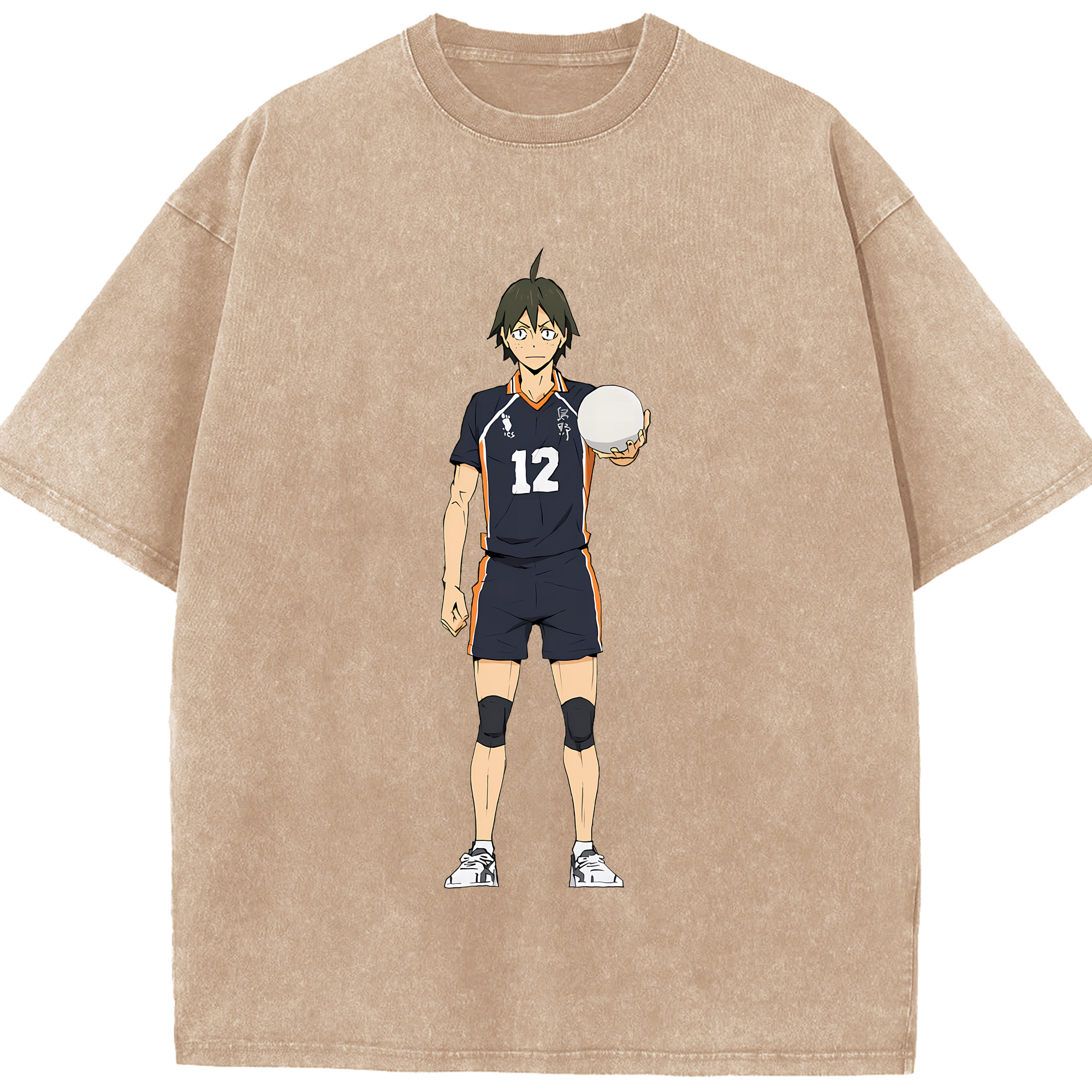 （画像用） ハイキュー!! Haikyu!! 綿100% ヴィンテージ風 半袖Tシャツ（フロントプリント）