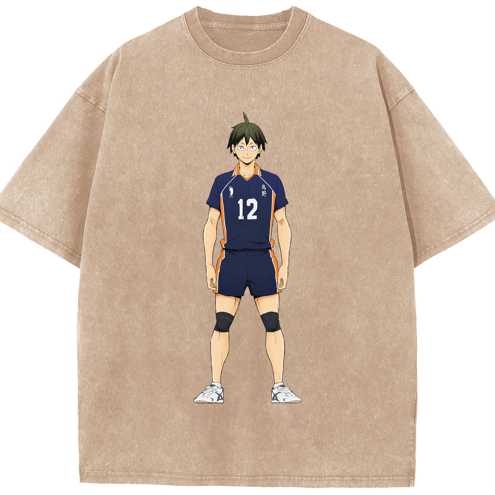 （画像用） ハイキュー!! Haikyu!! 綿100% ヴィンテージ風 半袖Tシャツ（フロントプリント）