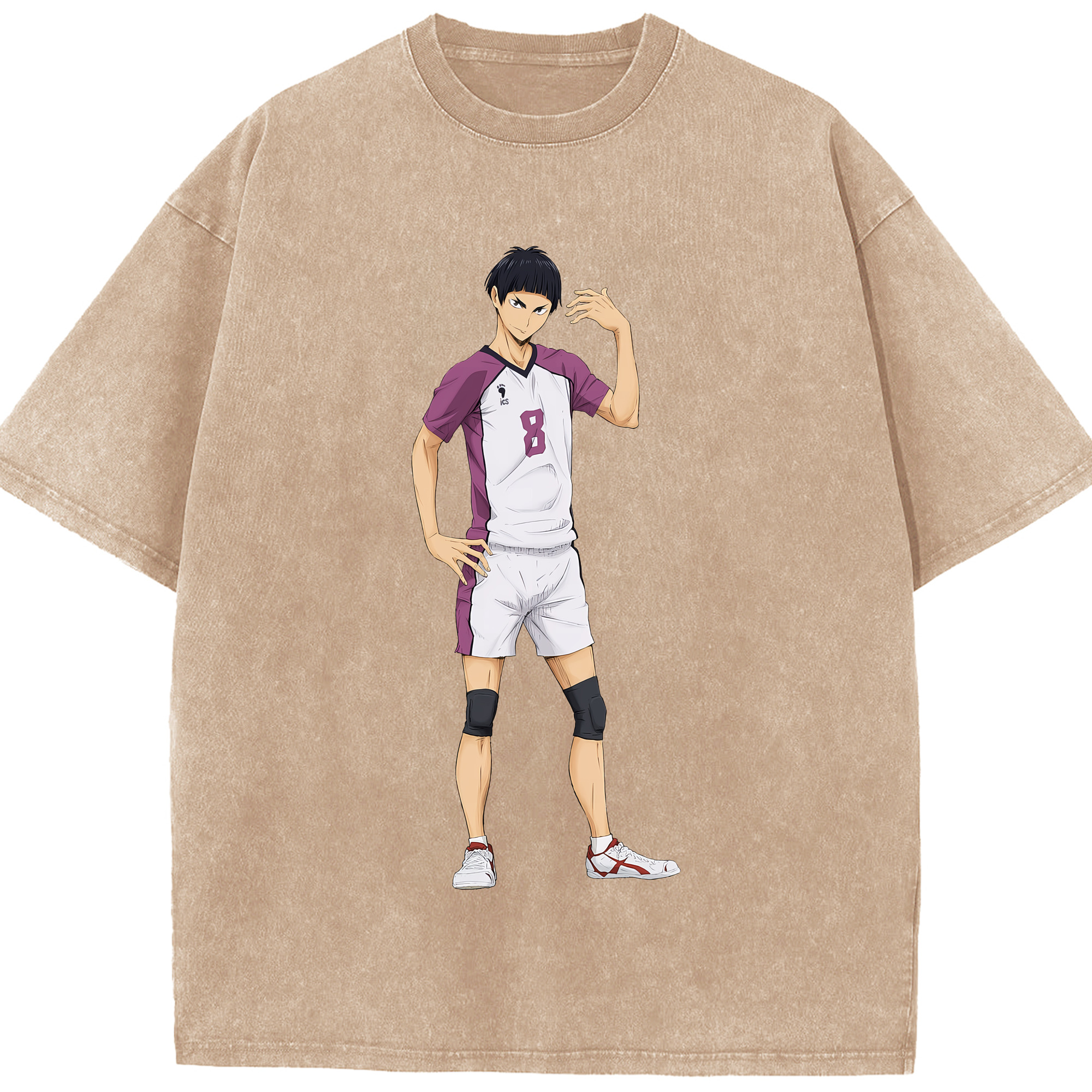 （画像用） ハイキュー!! Haikyu!! 綿100% ヴィンテージ風 半袖Tシャツ（フロントプリント）