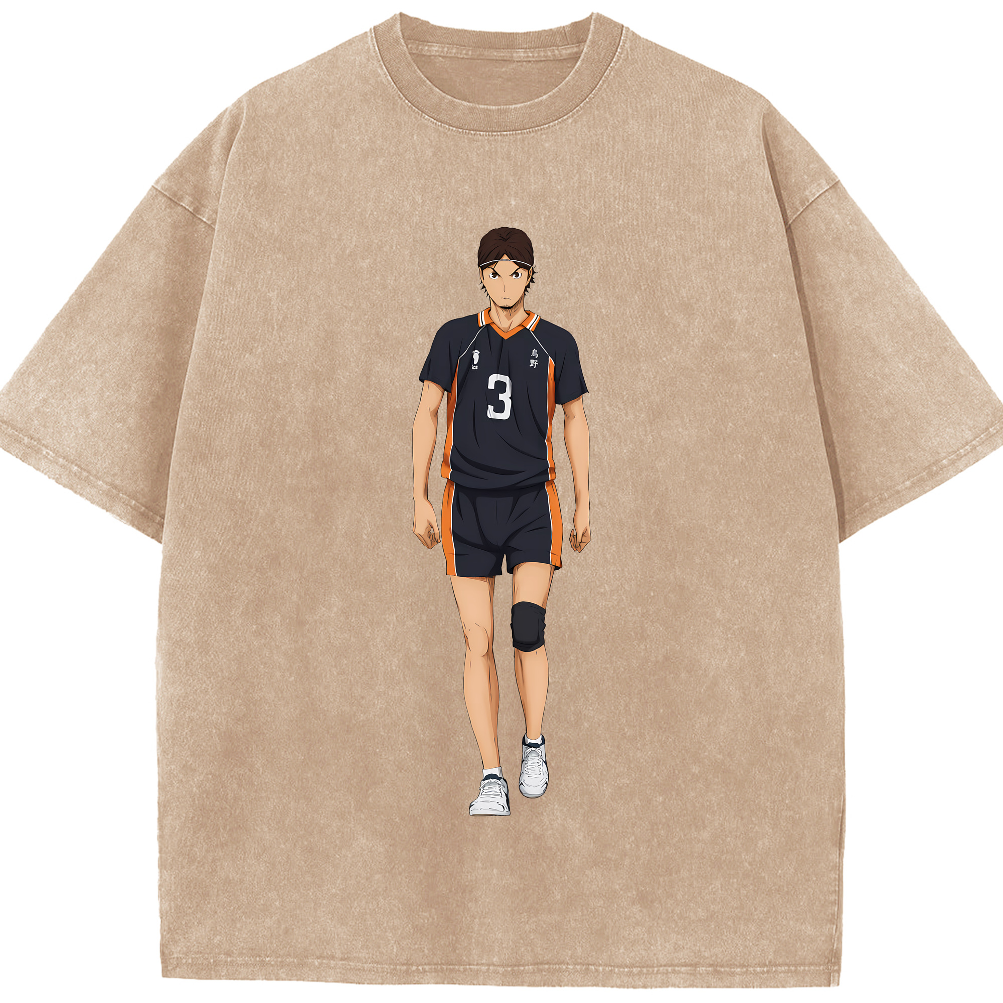 （画像用） ハイキュー!! Haikyu!! 綿100% ヴィンテージ風 半袖Tシャツ（フロントプリント）