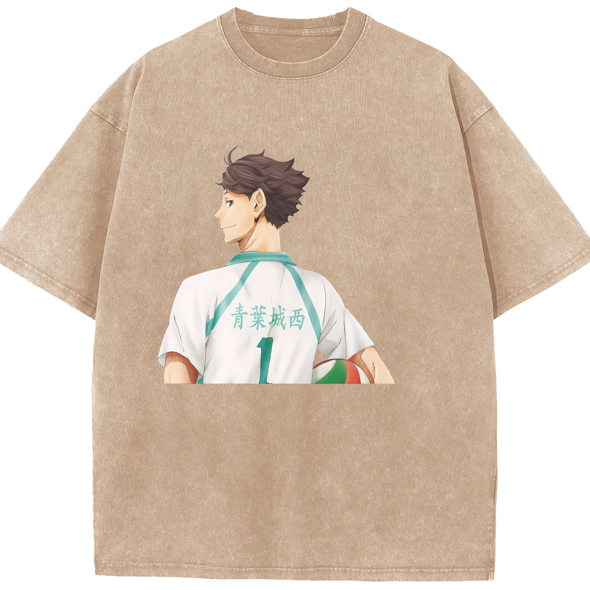 （画像用） ハイキュー!! Haikyu!! 綿100% ヴィンテージ風 半袖Tシャツ（フロントプリント）