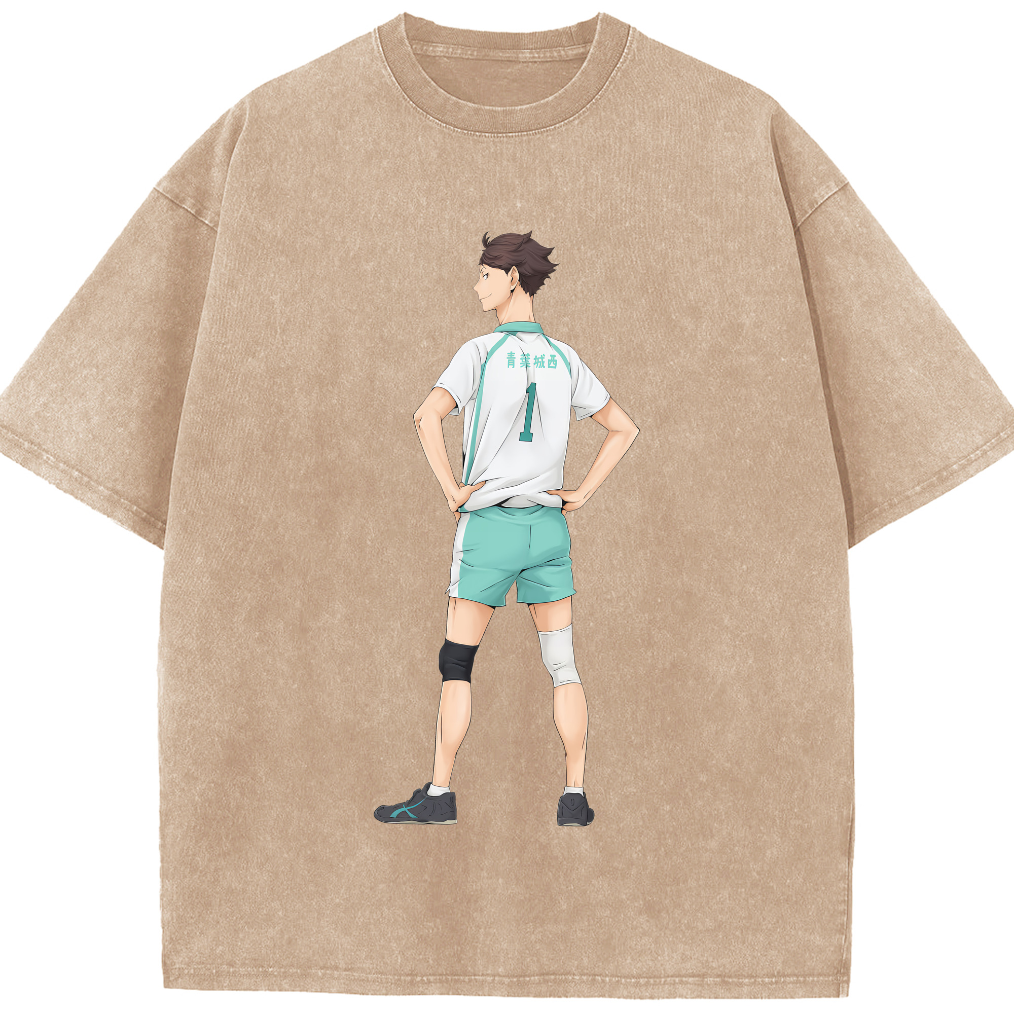 （画像用） ハイキュー!! Haikyu!! 綿100% ヴィンテージ風 半袖Tシャツ（フロントプリント）