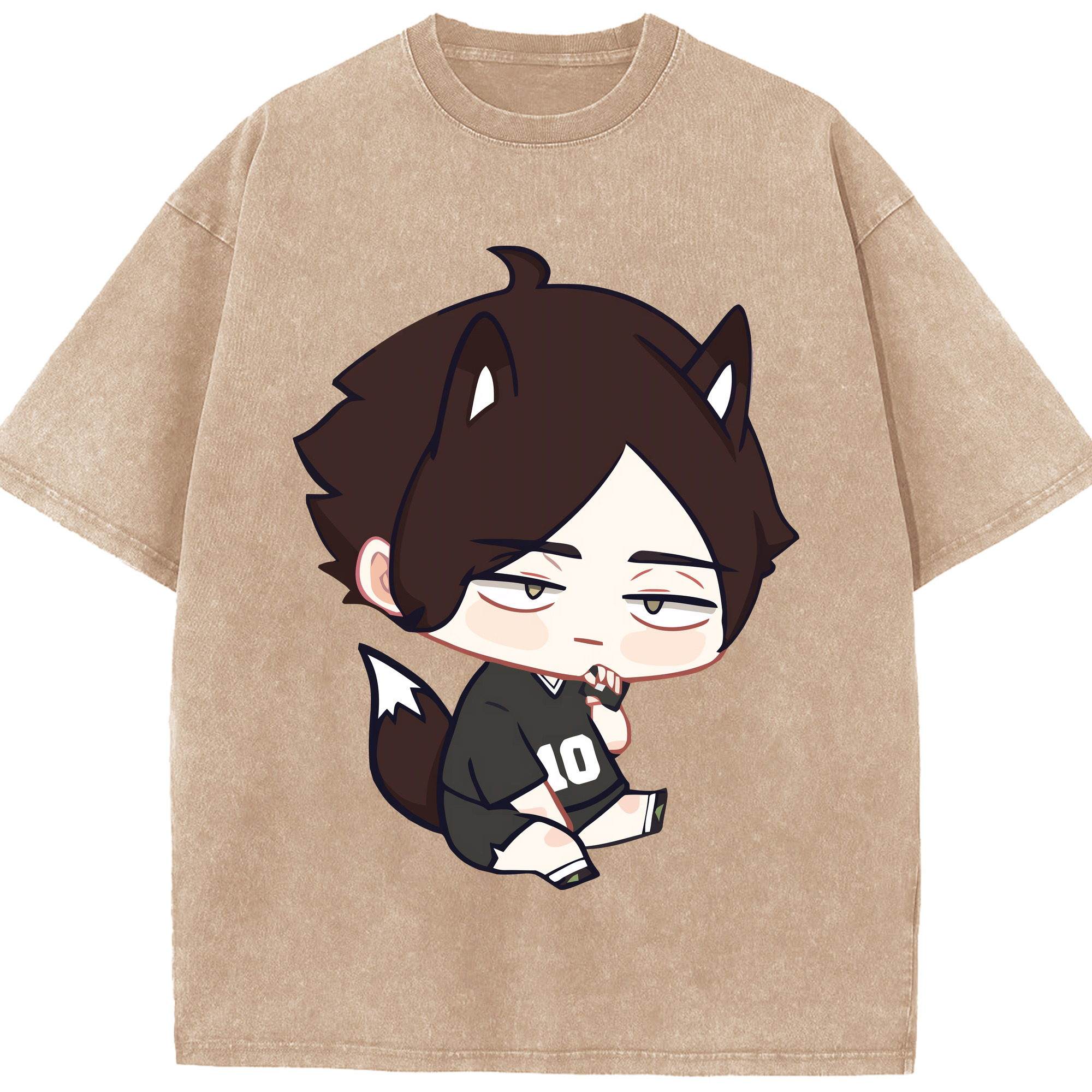 （画像用） ハイキュー!! Haikyu!! 綿100% ヴィンテージ風 半袖Tシャツ（フロントプリント）