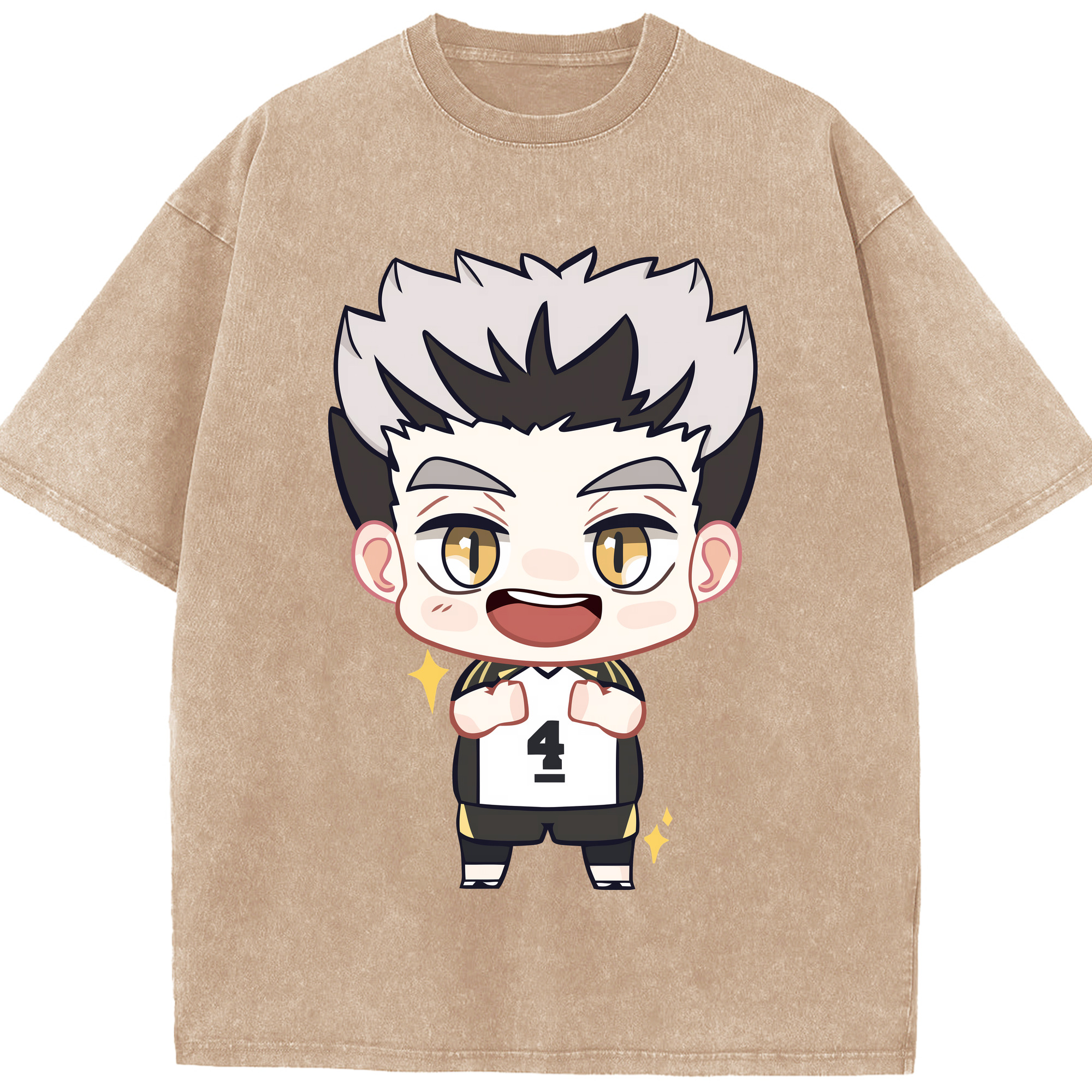 （画像用） ハイキュー!! Haikyu!! 綿100% ヴィンテージ風 半袖Tシャツ（フロントプリント）