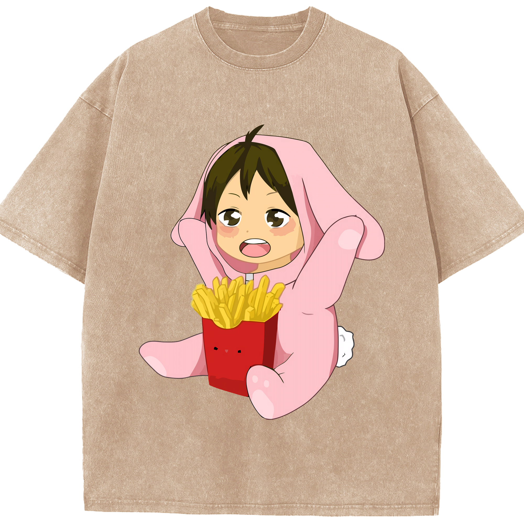 （画像用） ハイキュー!! Haikyu!! 綿100% ヴィンテージ風 半袖Tシャツ（フロントプリント）