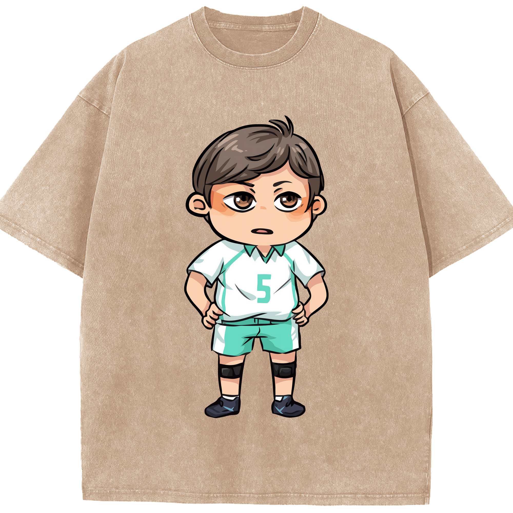 （画像用） ハイキュー!! Haikyu!! 綿100% ヴィンテージ風 半袖Tシャツ（フロントプリント）