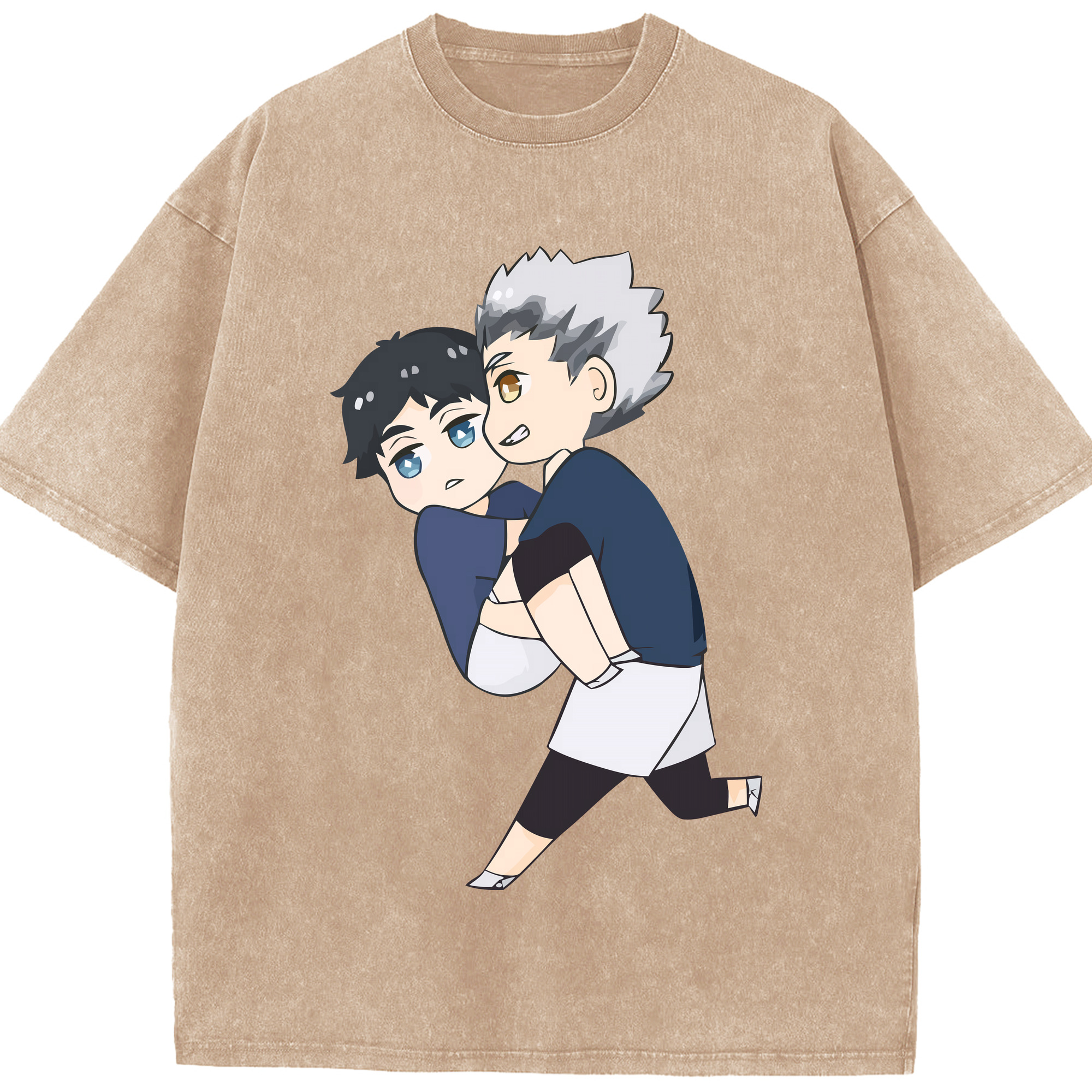 （画像用） ハイキュー!! Haikyu!! 綿100% ヴィンテージ風 半袖Tシャツ（フロントプリント）