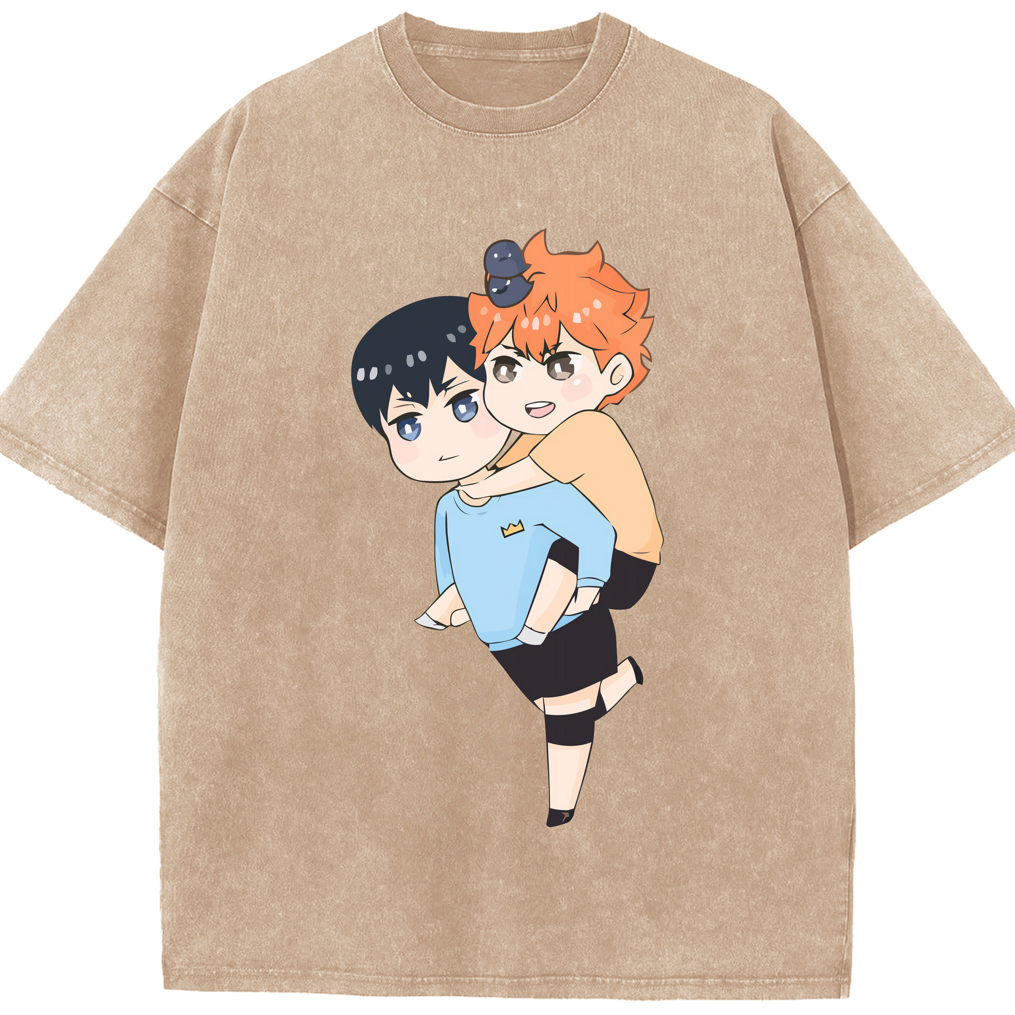 （画像用） ハイキュー!! Haikyu!! 綿100% ヴィンテージ風 半袖Tシャツ（フロントプリント）