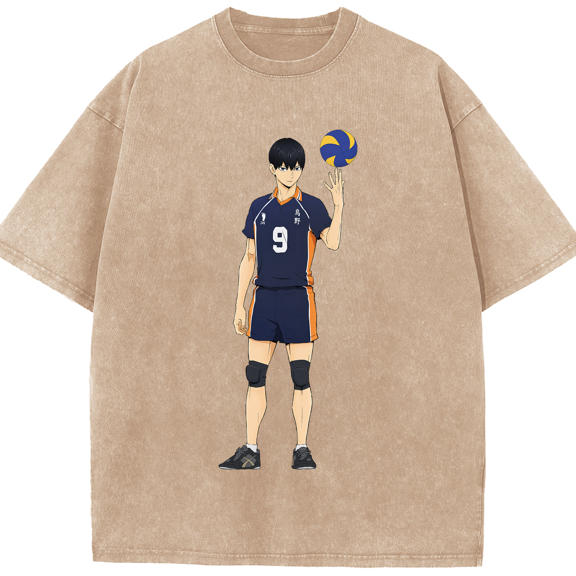 （画像用） ハイキュー!! Haikyu!! 綿100% ヴィンテージ風 半袖Tシャツ（フロントプリント）