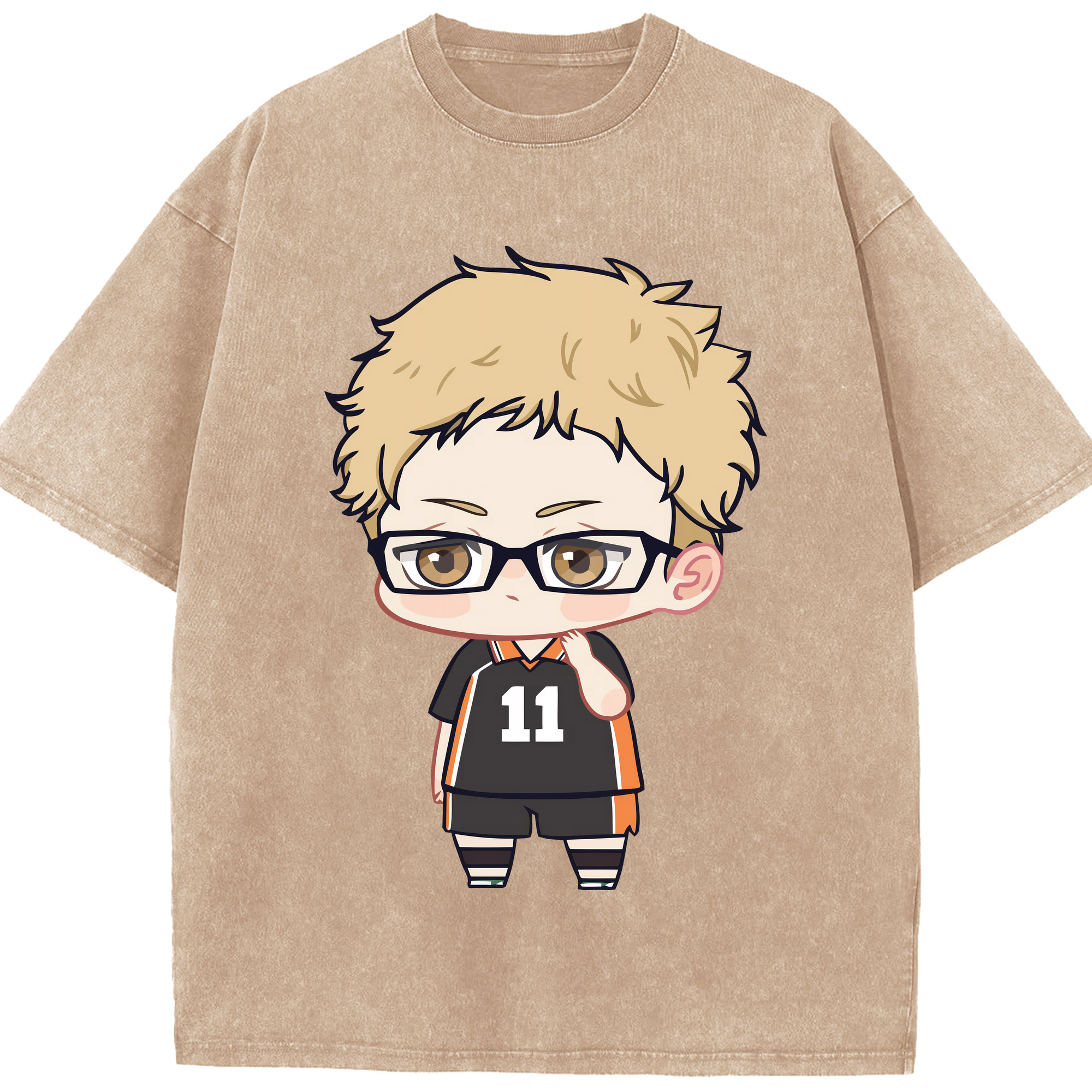 （画像用） ハイキュー!! Haikyu!! 綿100% ヴィンテージ風 半袖Tシャツ（フロントプリント）