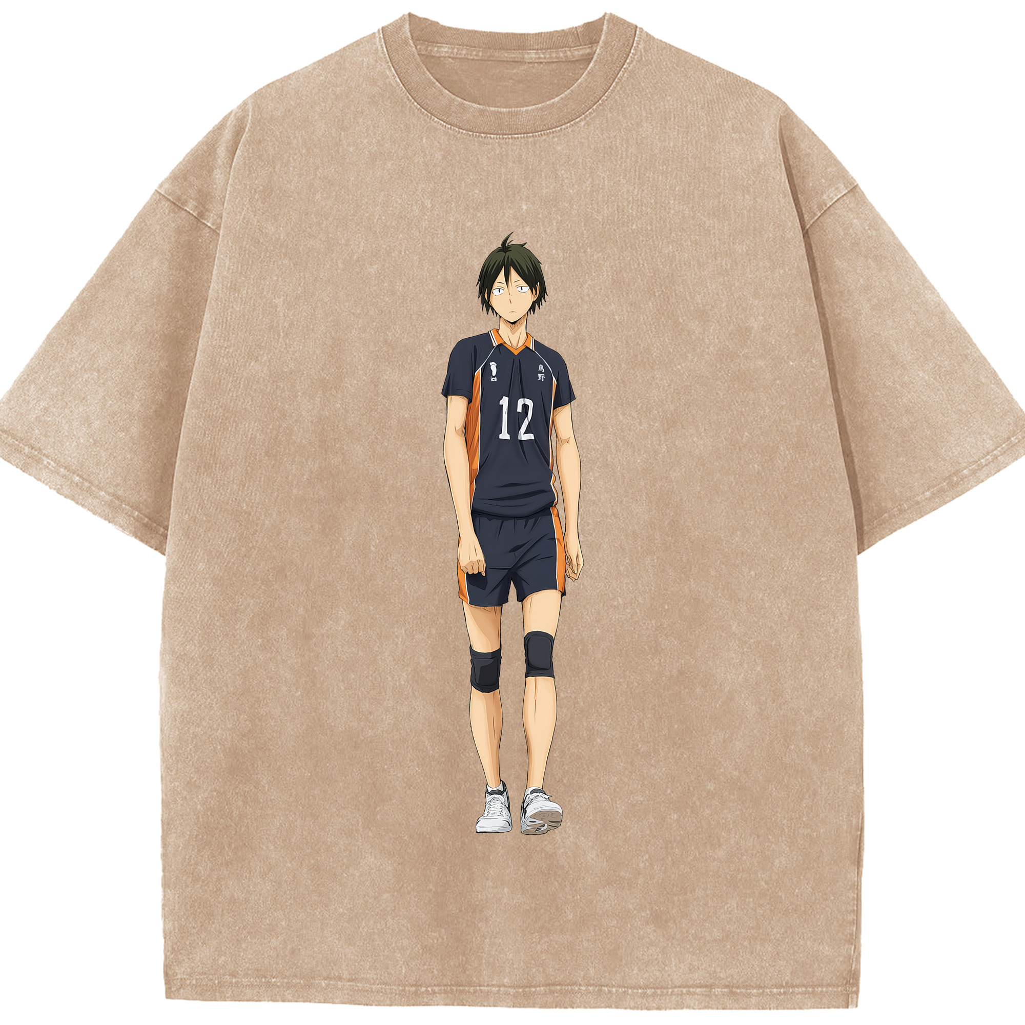 （画像用） ハイキュー!! Haikyu!! 綿100% ヴィンテージ風 半袖Tシャツ（フロントプリント）