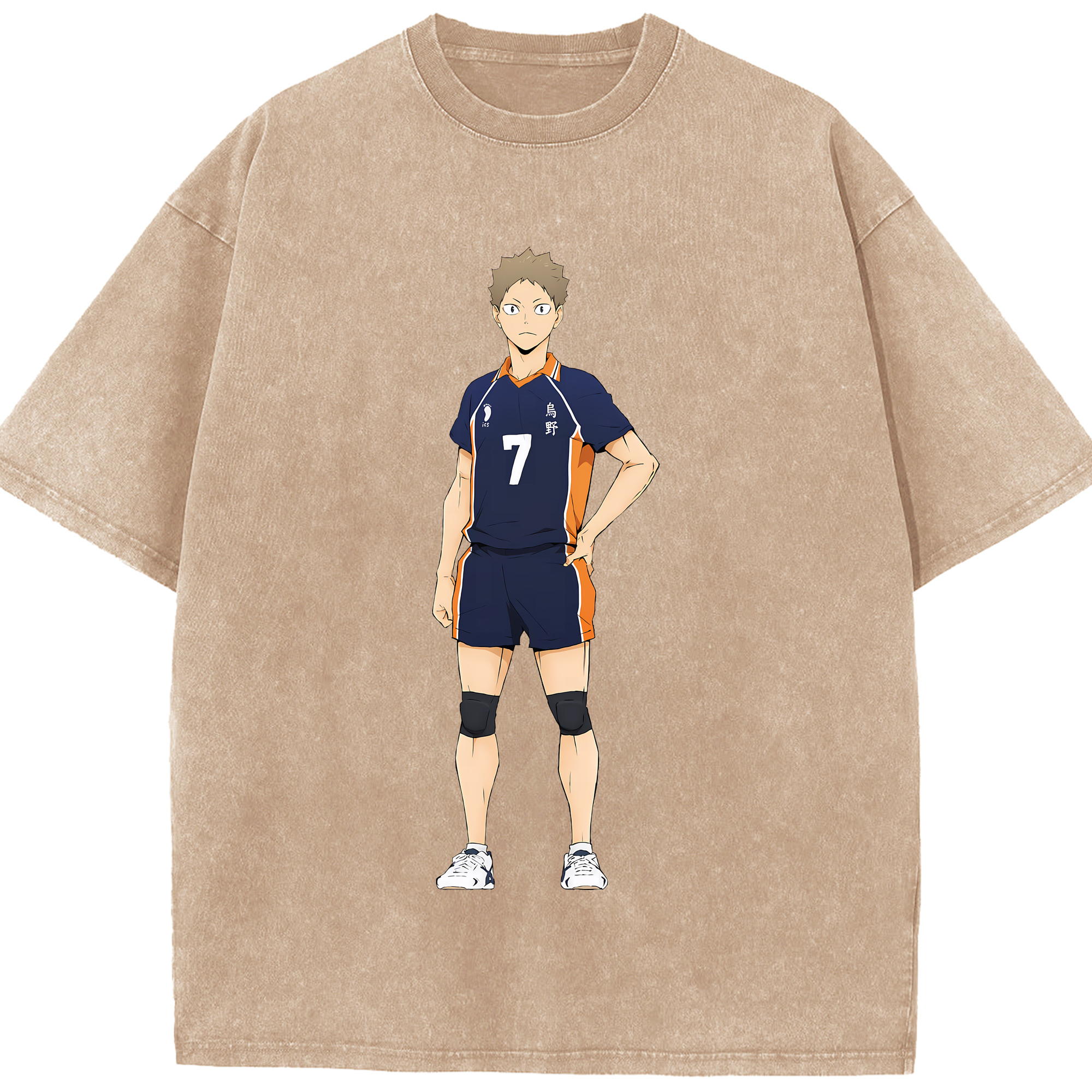 （画像用） ハイキュー!! Haikyu!! 綿100% ヴィンテージ風 半袖Tシャツ（フロントプリント）