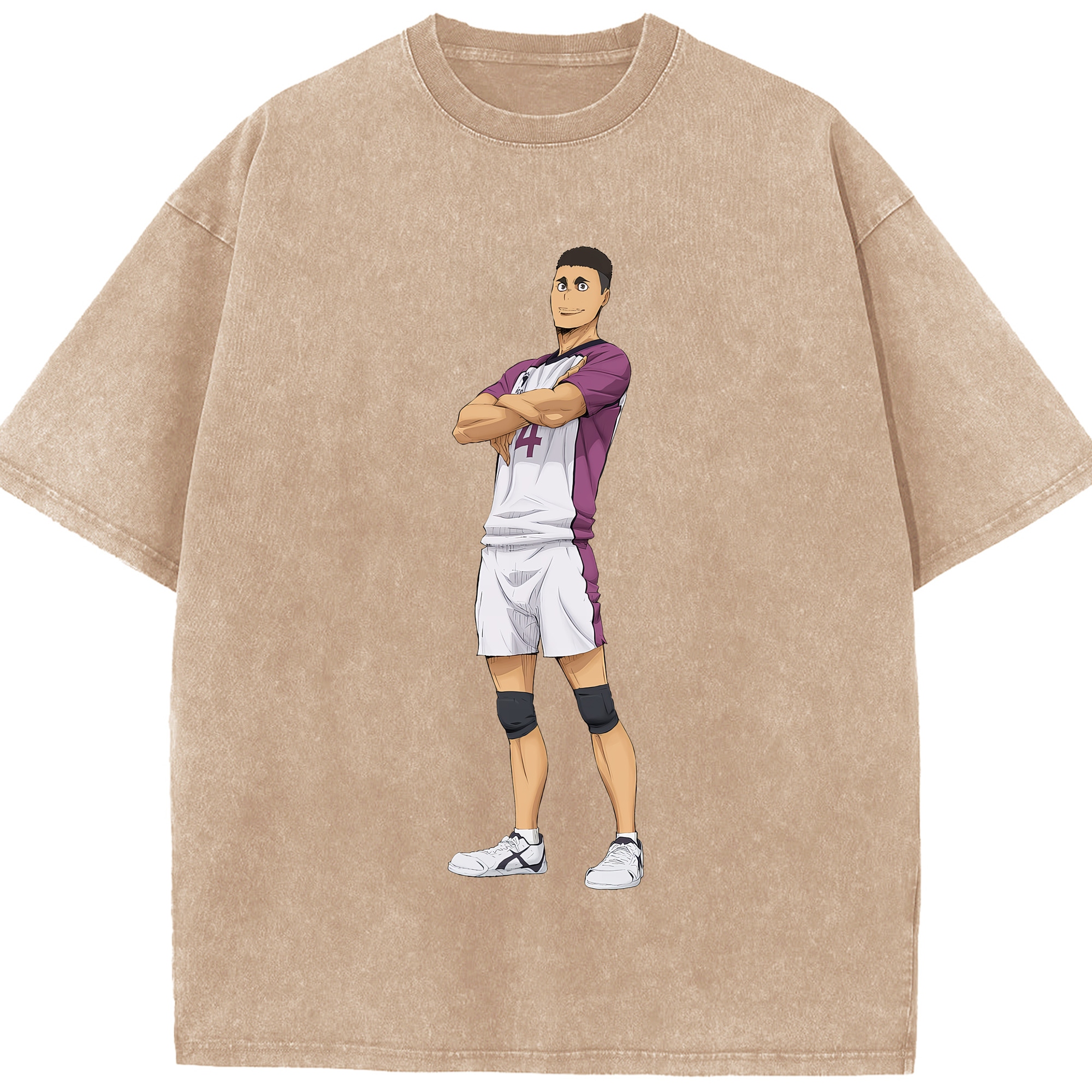 （画像用） ハイキュー!! Haikyu!! 綿100% ヴィンテージ風 半袖Tシャツ（フロントプリント）