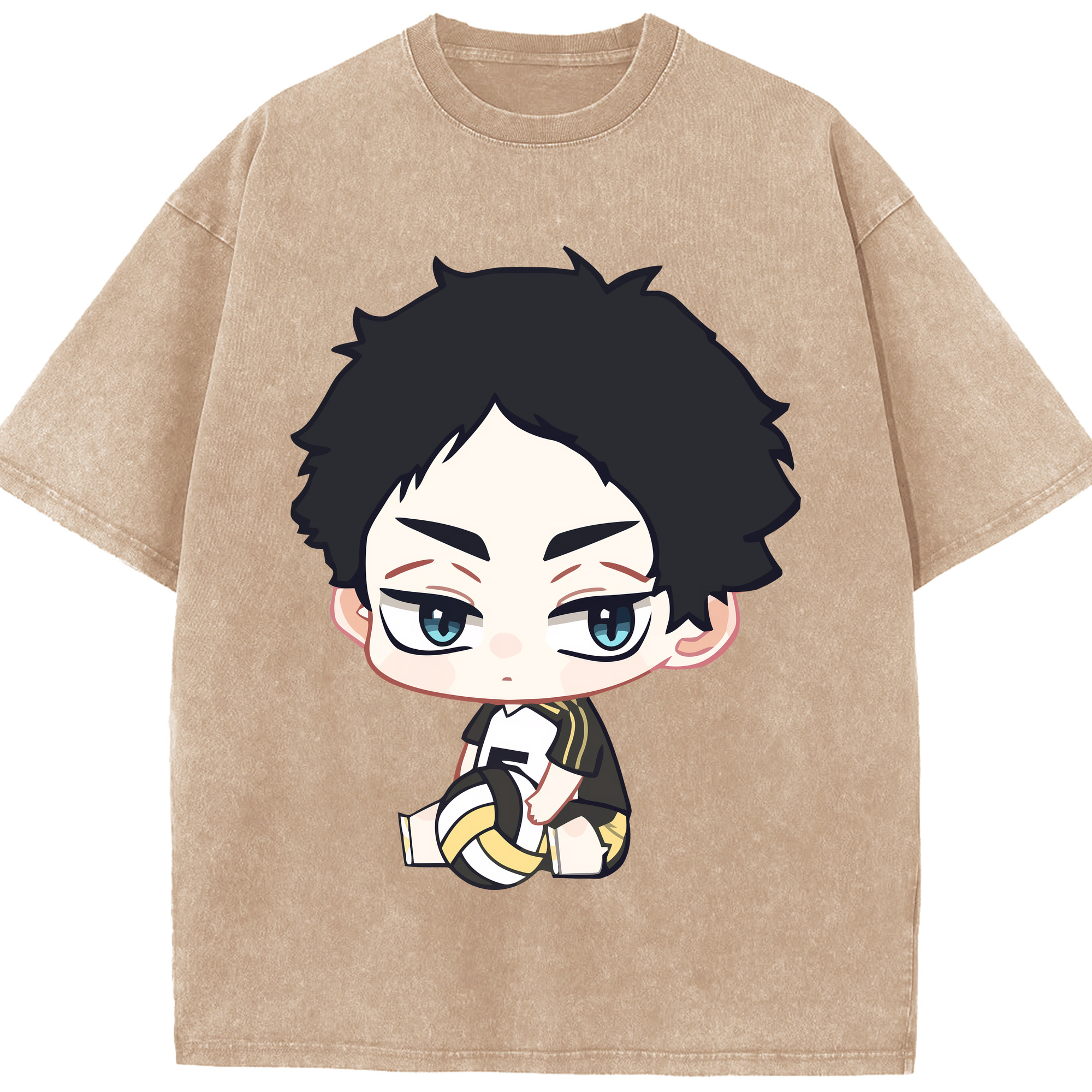 （画像用） ハイキュー!! Haikyu!! 綿100% ヴィンテージ風 半袖Tシャツ（フロントプリント）