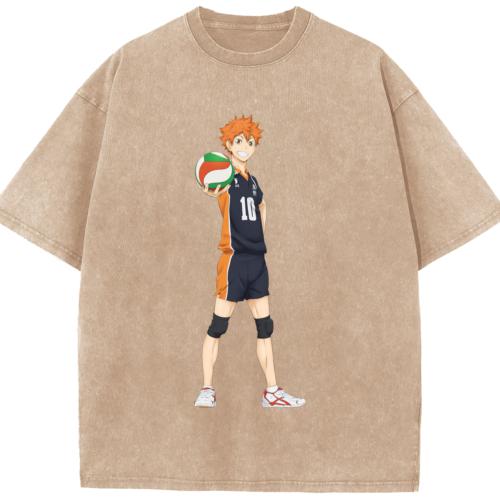 （画像用） ハイキュー!! Haikyu!! 綿100% ヴィンテージ風 半袖Tシャツ（フロントプリント）