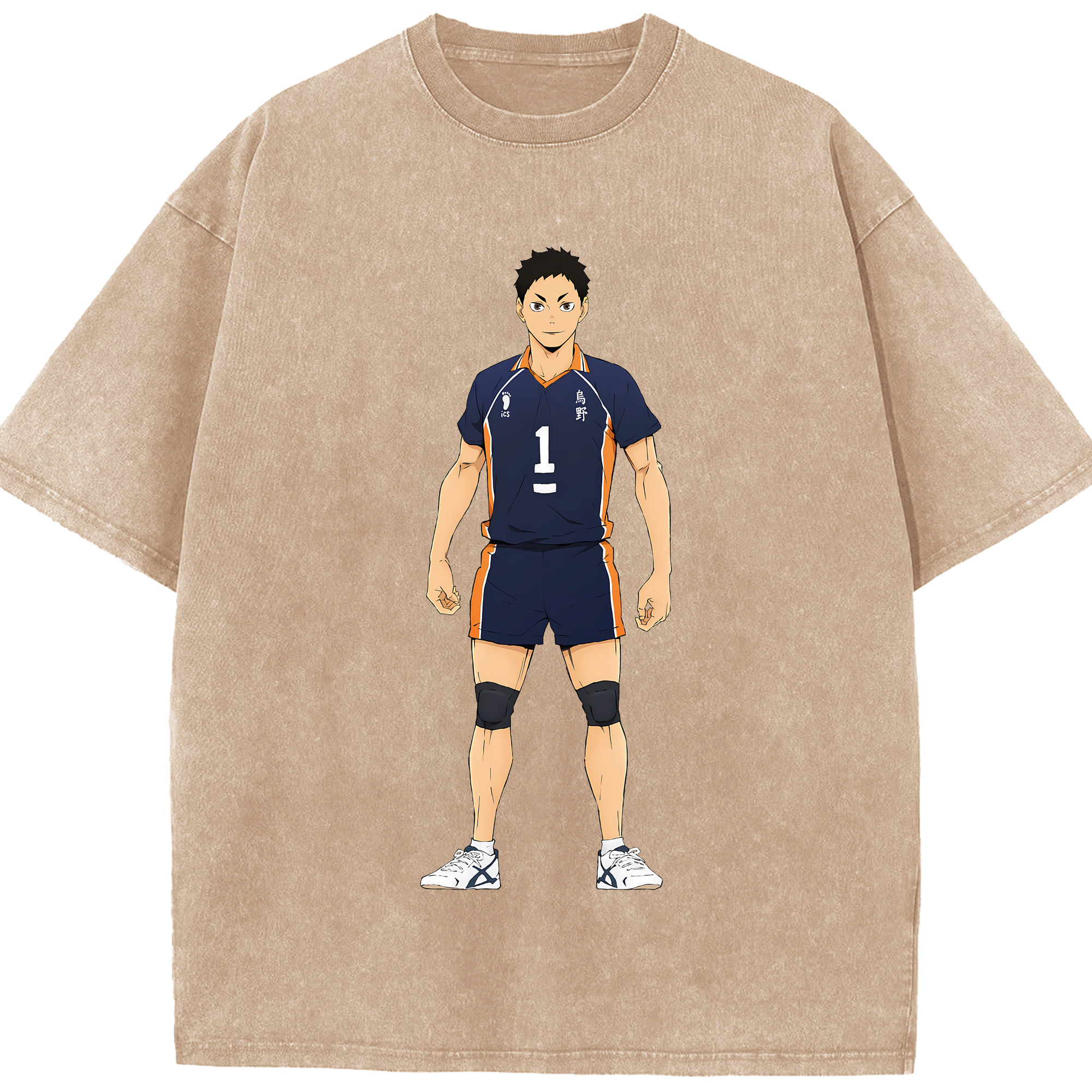 （画像用） ハイキュー!! Haikyu!! 綿100% ヴィンテージ風 半袖Tシャツ（フロントプリント）