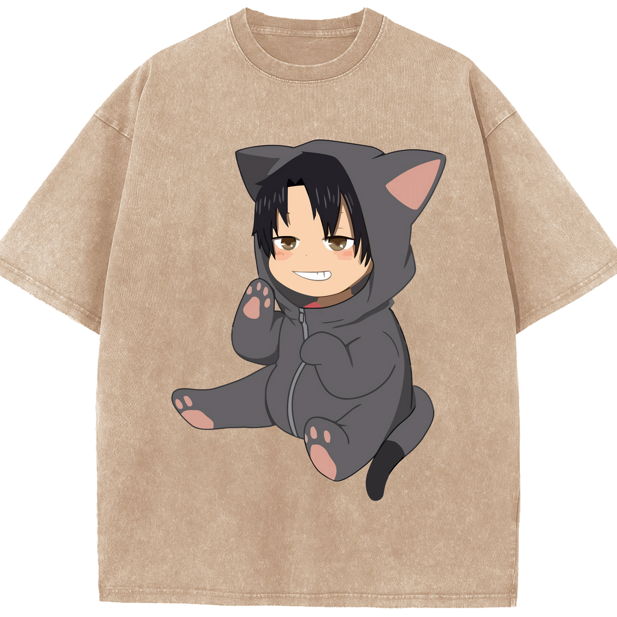 （画像用） ハイキュー!! Haikyu!! 綿100% ヴィンテージ風 半袖Tシャツ（フロントプリント）