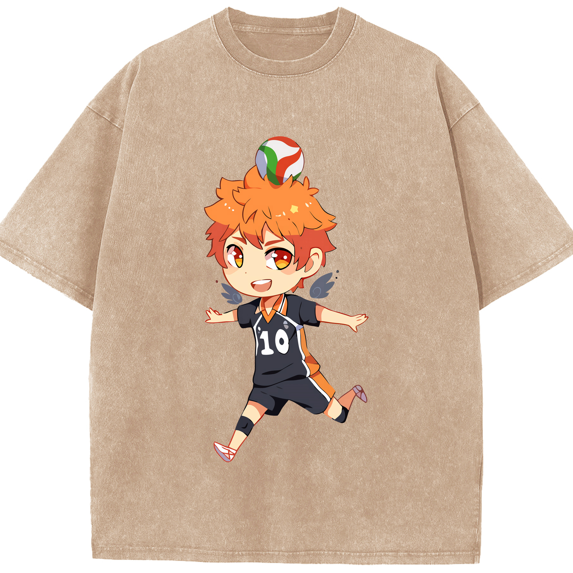 （画像用） ハイキュー!! Haikyu!! 綿100% ヴィンテージ風 半袖Tシャツ（フロントプリント）