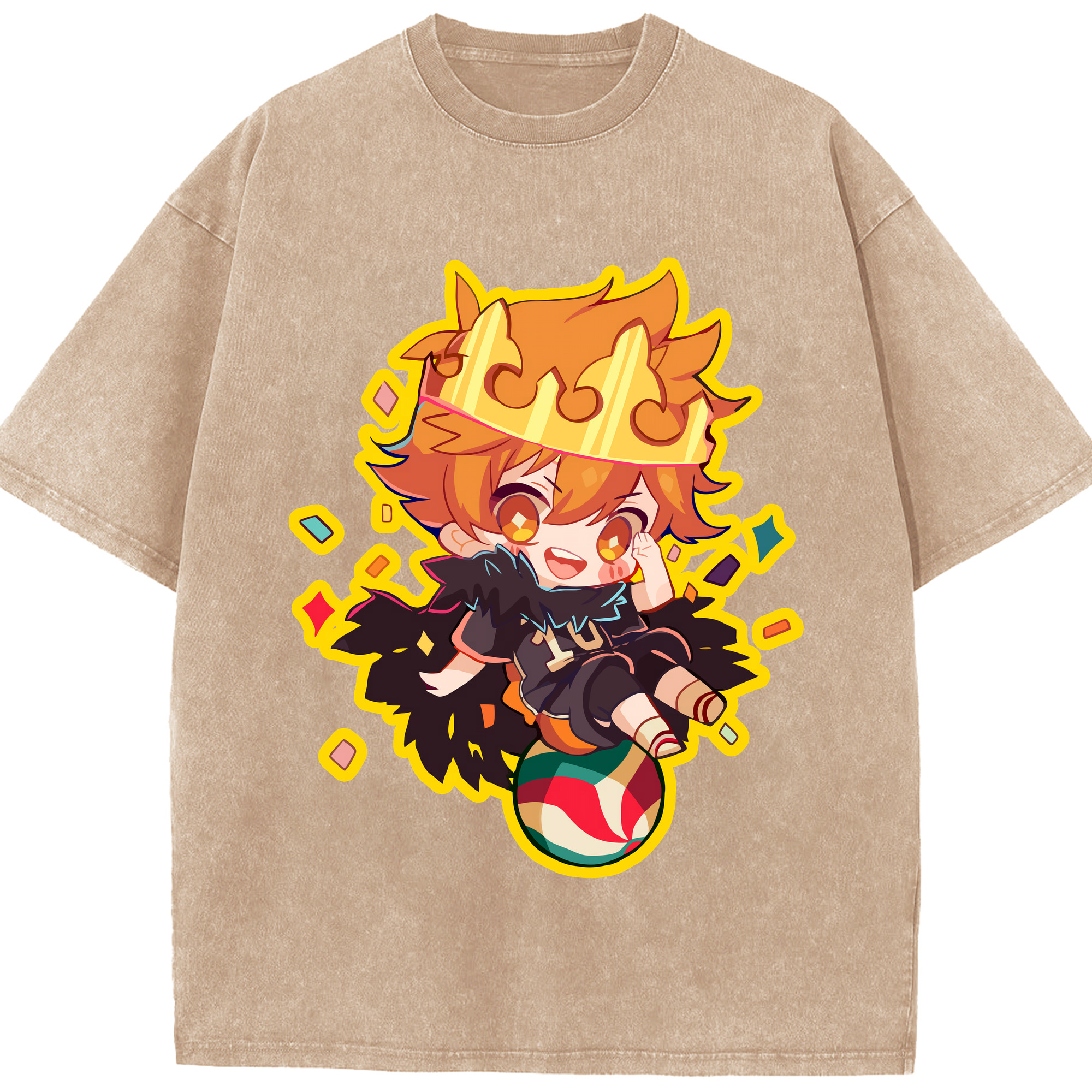 （画像用） ハイキュー!! Haikyu!! 綿100% ヴィンテージ風 半袖Tシャツ（フロントプリント）