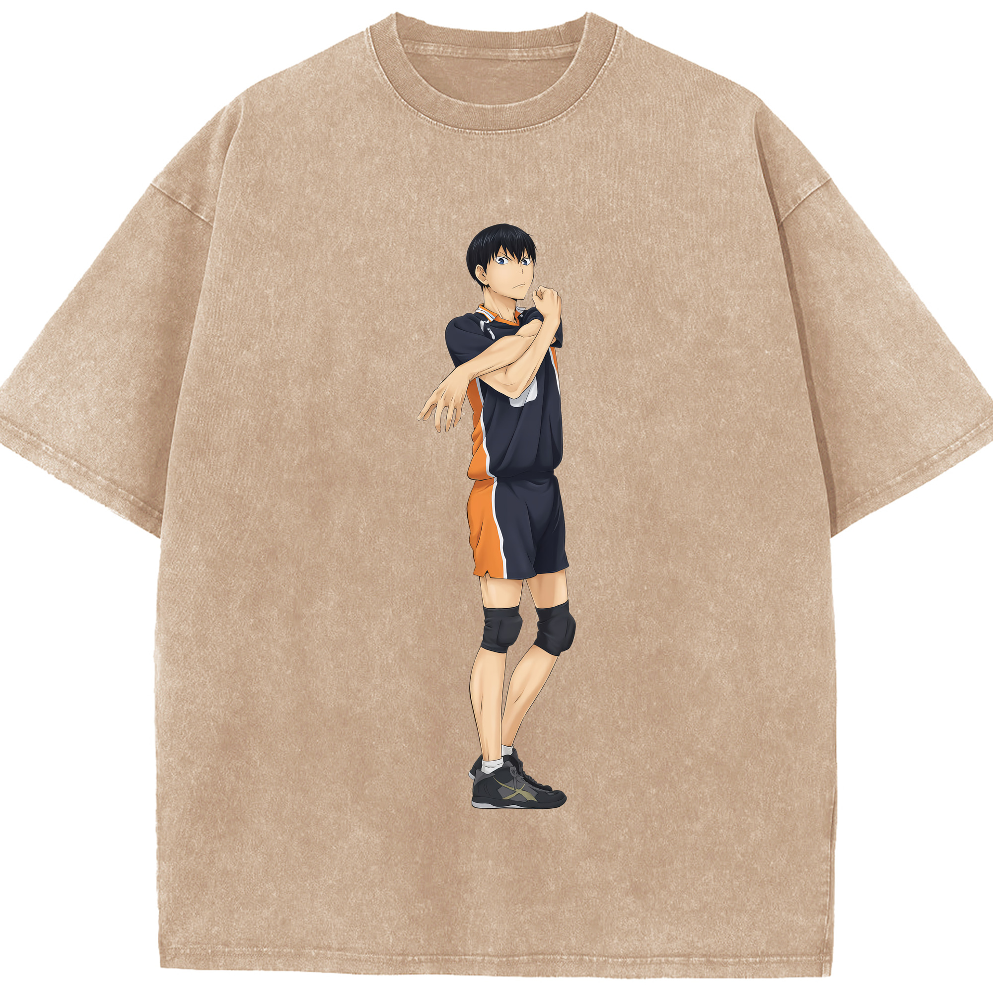 （画像用） ハイキュー!! Haikyu!! 綿100% ヴィンテージ風 半袖Tシャツ（フロントプリント）