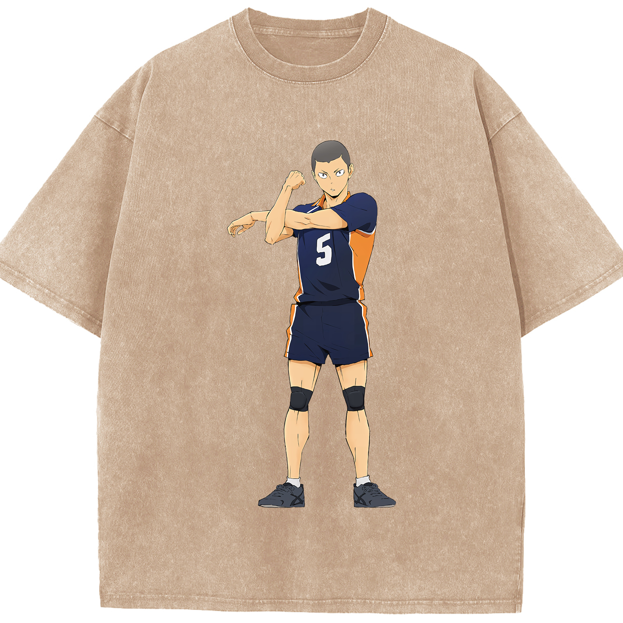 （画像用） ハイキュー!! Haikyu!! 綿100% ヴィンテージ風 半袖Tシャツ（フロントプリント）