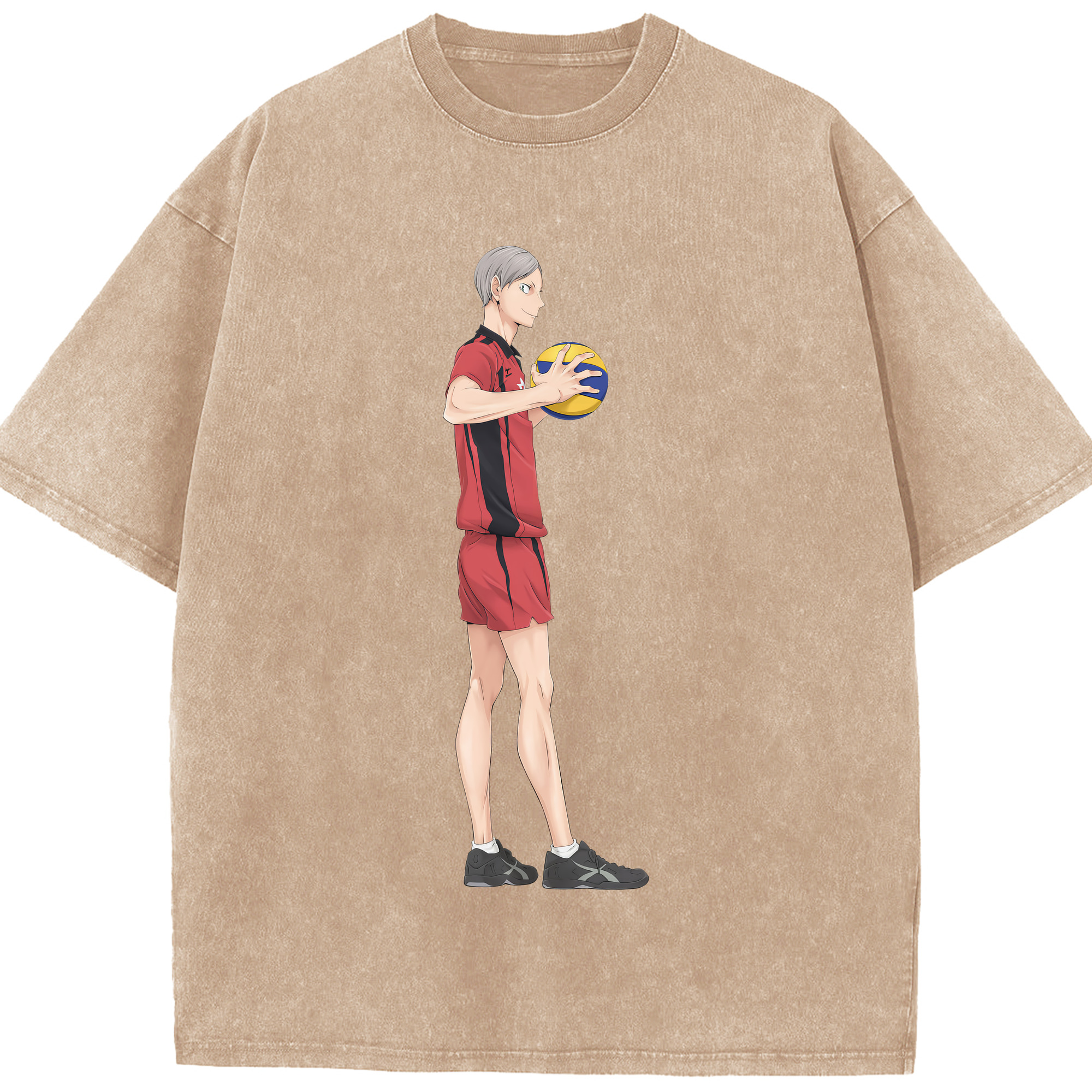 （画像用） ハイキュー!! Haikyu!! 綿100% ヴィンテージ風 半袖Tシャツ（フロントプリント）