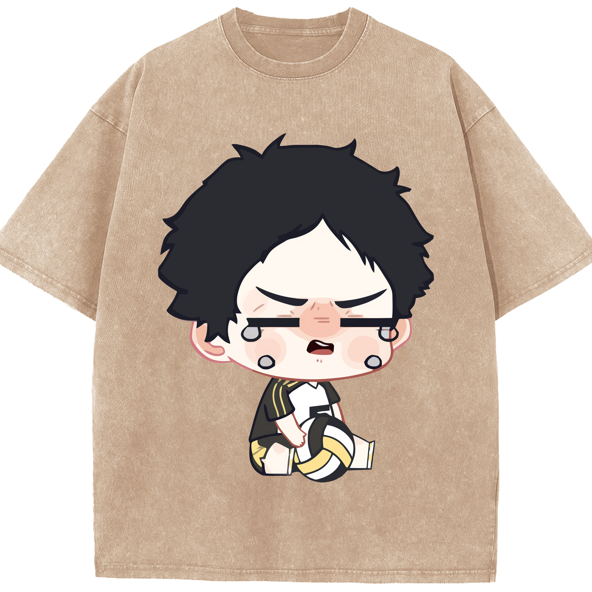 （画像用） ハイキュー!! Haikyu!! 綿100% ヴィンテージ風 半袖Tシャツ（フロントプリント）