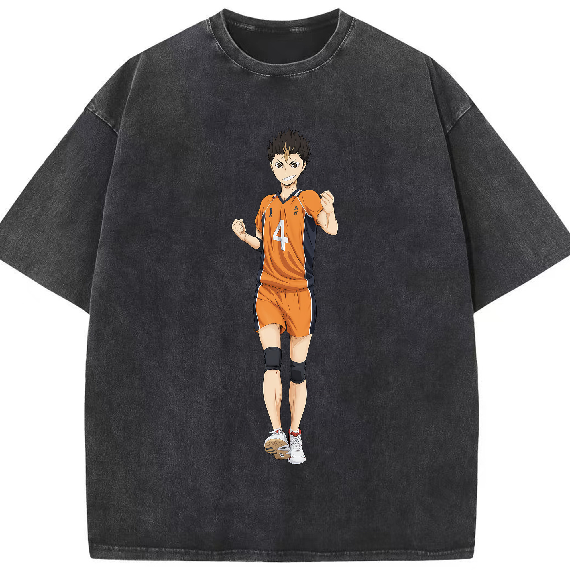 （画像用） ハイキュー!! Haikyu!! 綿100% ヴィンテージ風 半袖Tシャツ（フロントプリント）