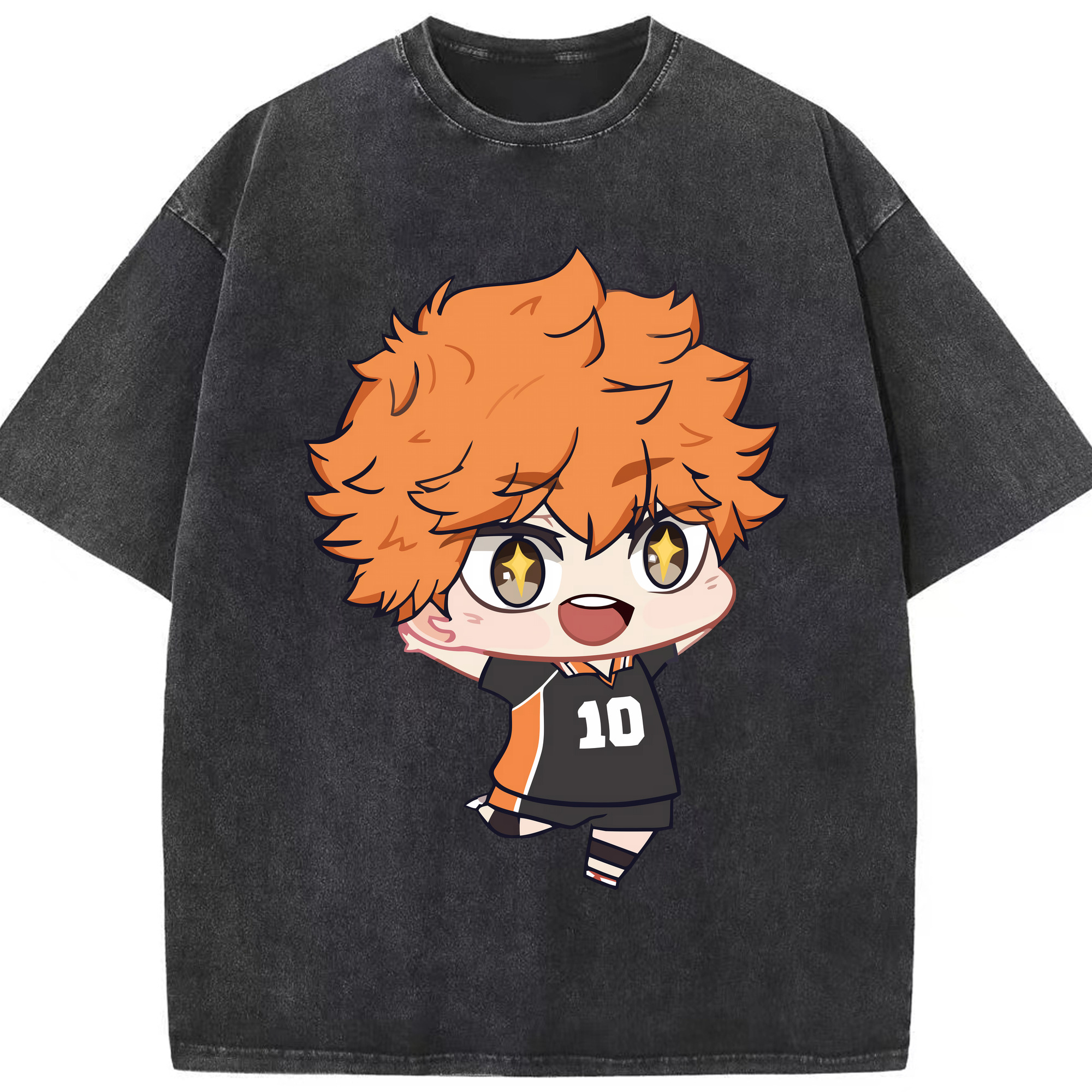（画像用） ハイキュー!! Haikyu!! 綿100% ヴィンテージ風 半袖Tシャツ（フロントプリント）