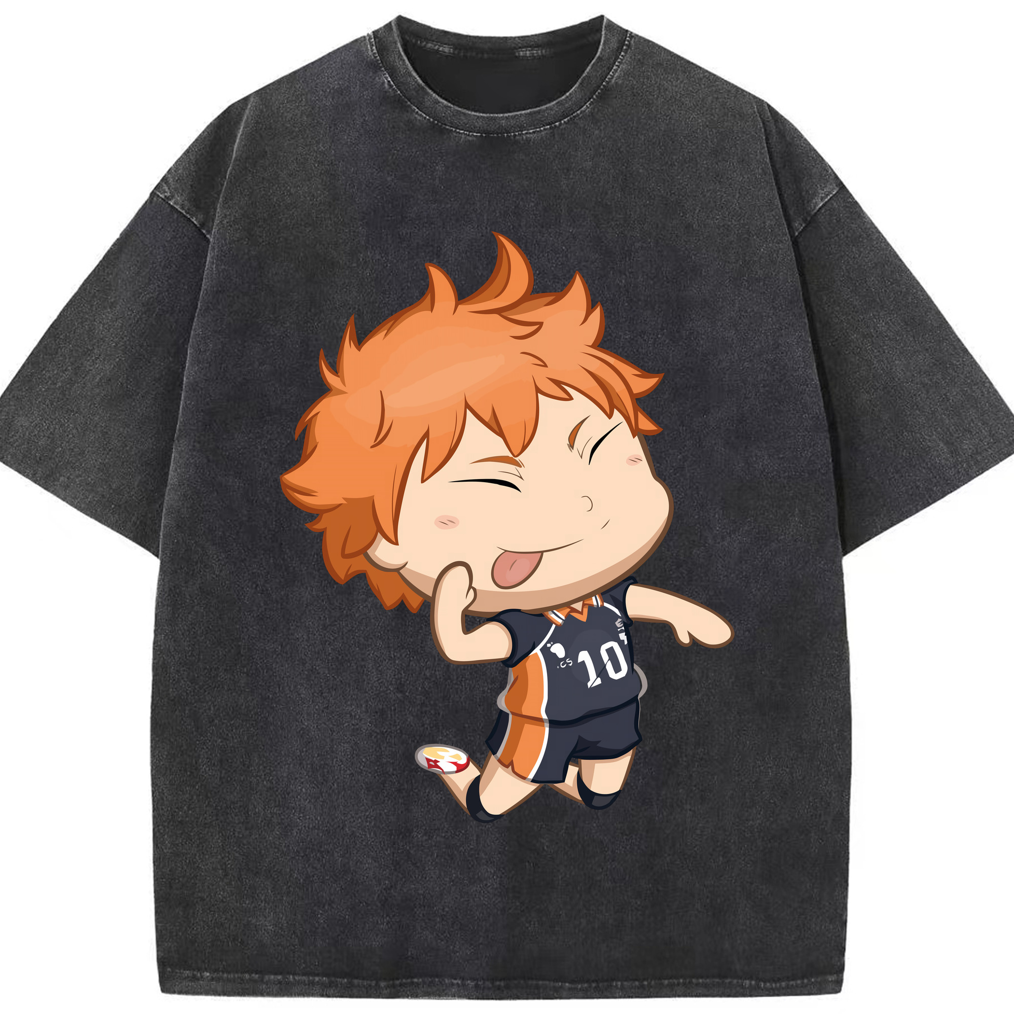 （画像用） ハイキュー!! Haikyu!! 綿100% ヴィンテージ風 半袖Tシャツ（フロントプリント）