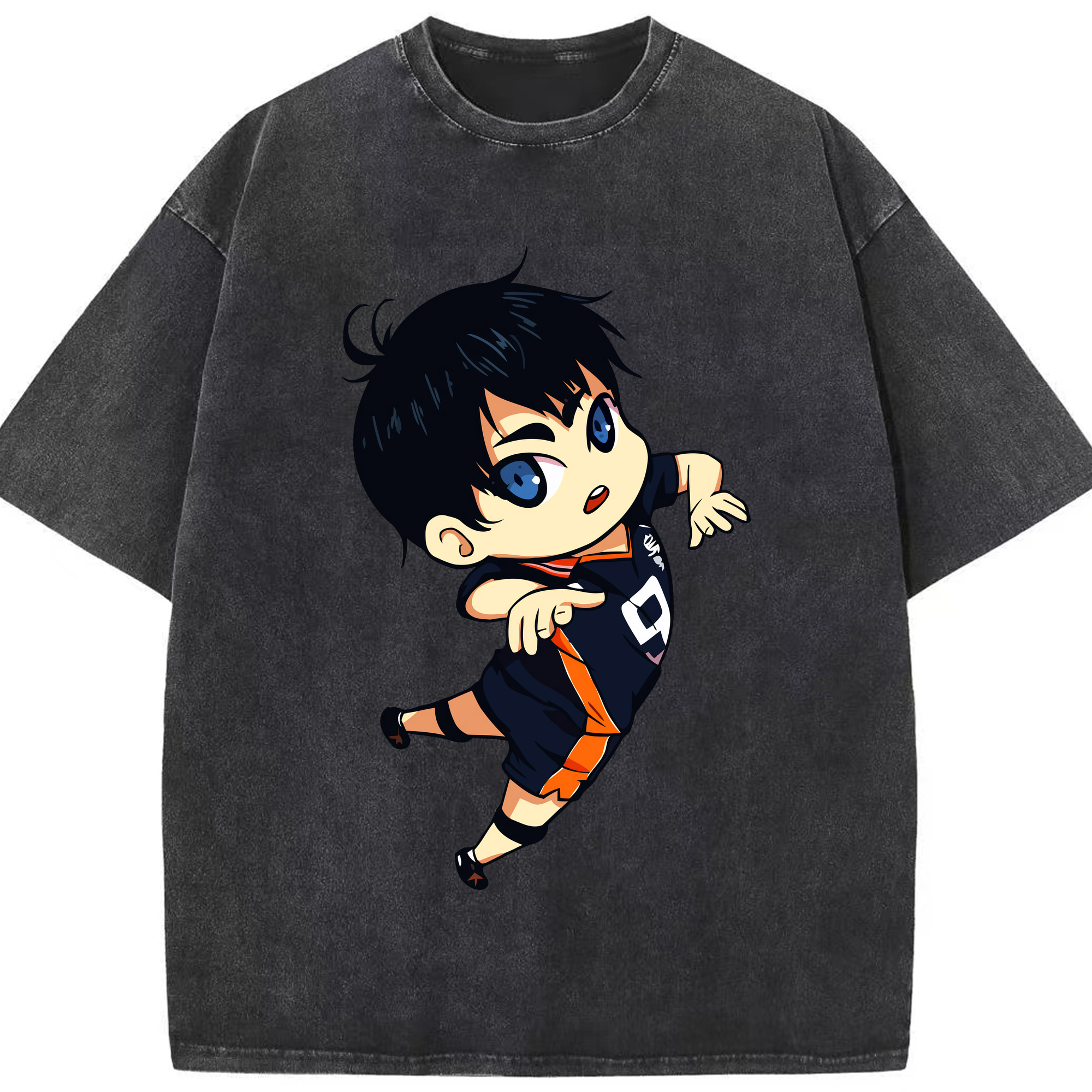 （画像用） ハイキュー!! Haikyu!! 綿100% ヴィンテージ風 半袖Tシャツ（フロントプリント）