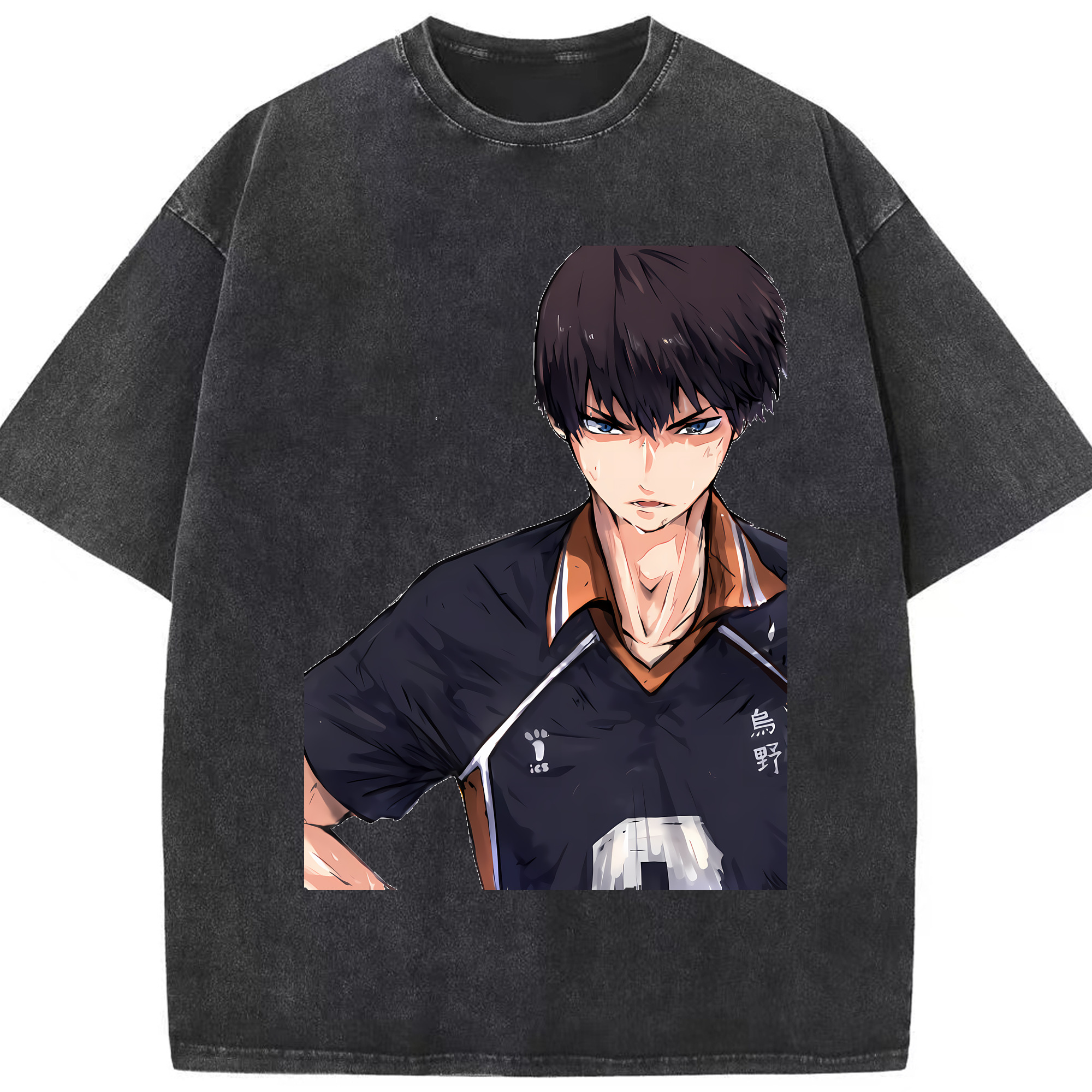 （画像用） ハイキュー!! Haikyu!! 綿100% ヴィンテージ風 半袖Tシャツ（フロントプリント）