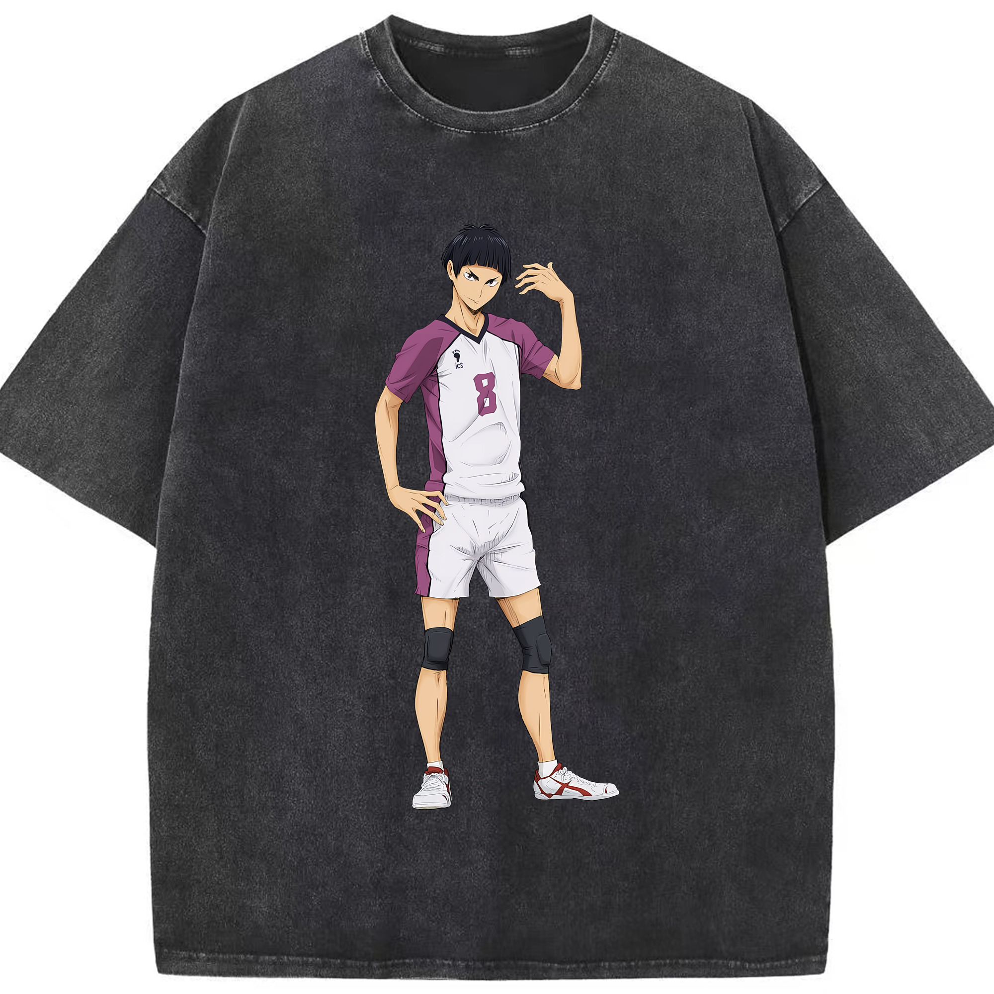 （画像用） ハイキュー!! Haikyu!! 綿100% ヴィンテージ風 半袖Tシャツ（フロントプリント）