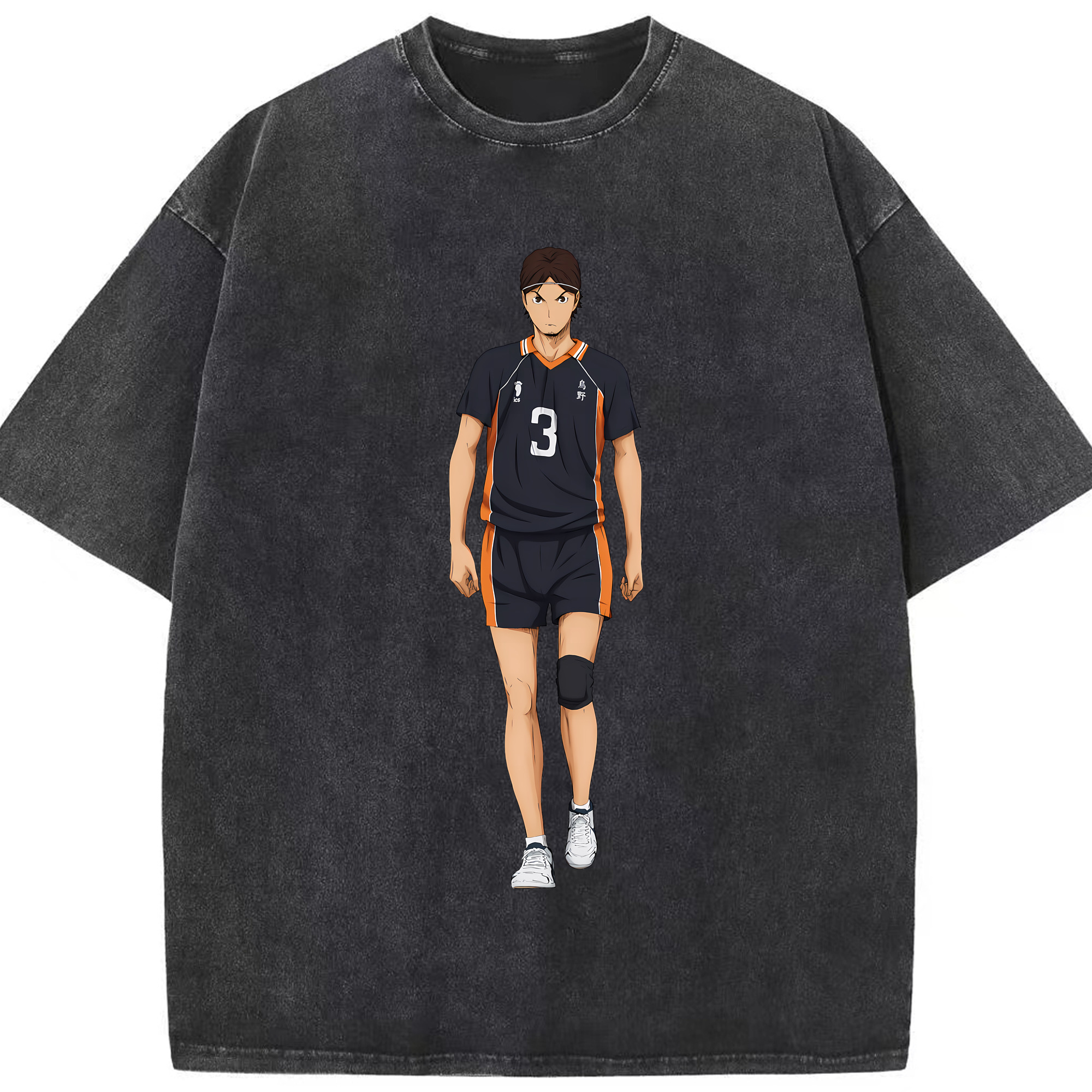 （画像用） ハイキュー!! Haikyu!! 綿100% ヴィンテージ風 半袖Tシャツ（フロントプリント）