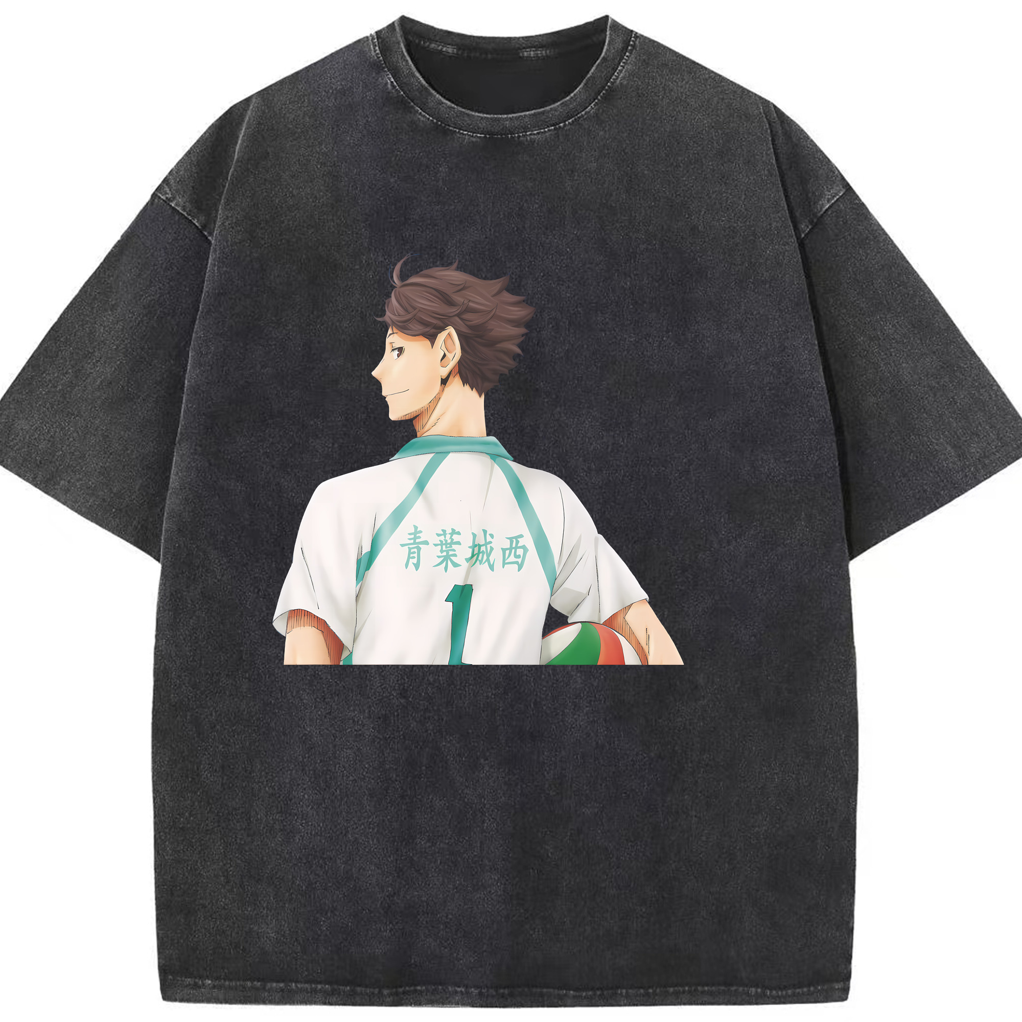 （画像用） ハイキュー!! Haikyu!! 綿100% ヴィンテージ風 半袖Tシャツ（フロントプリント）