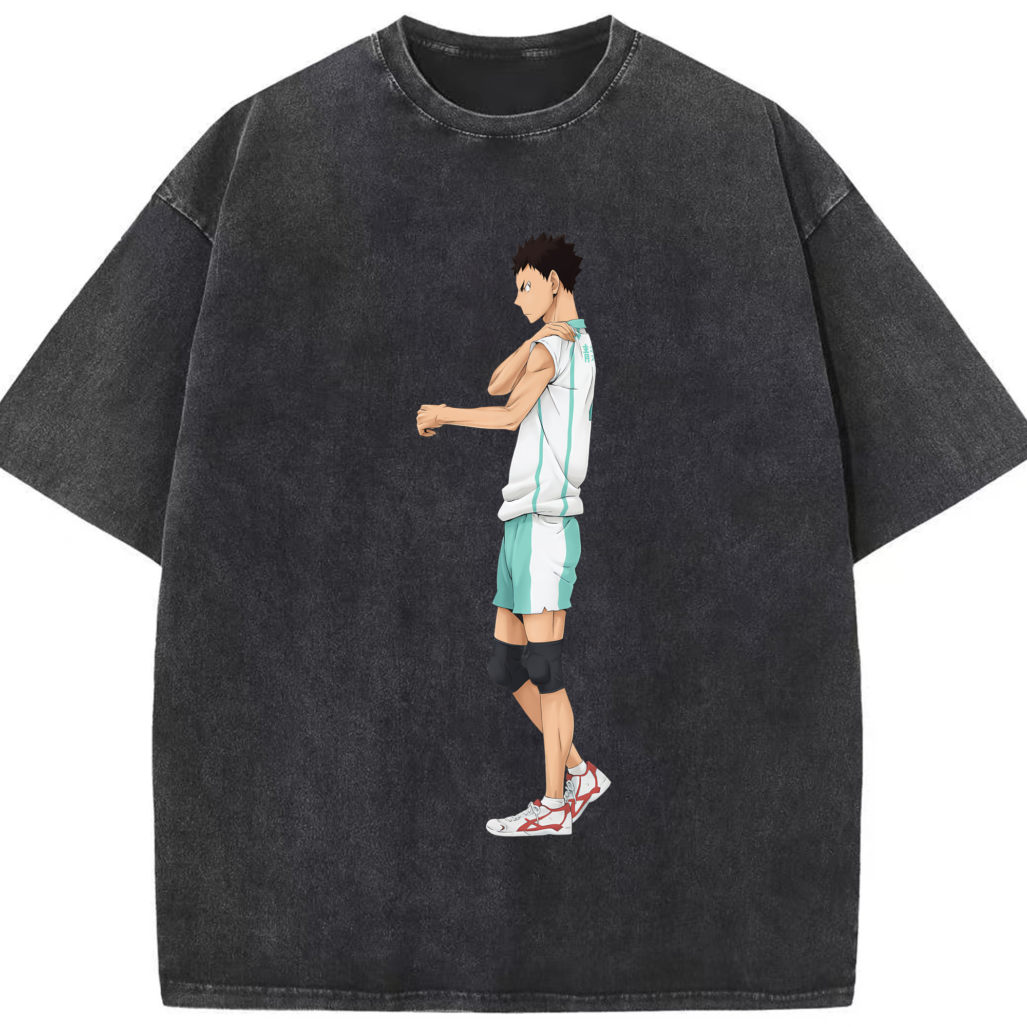 （画像用） ハイキュー!! Haikyu!! 綿100% ヴィンテージ風 半袖Tシャツ（フロントプリント）