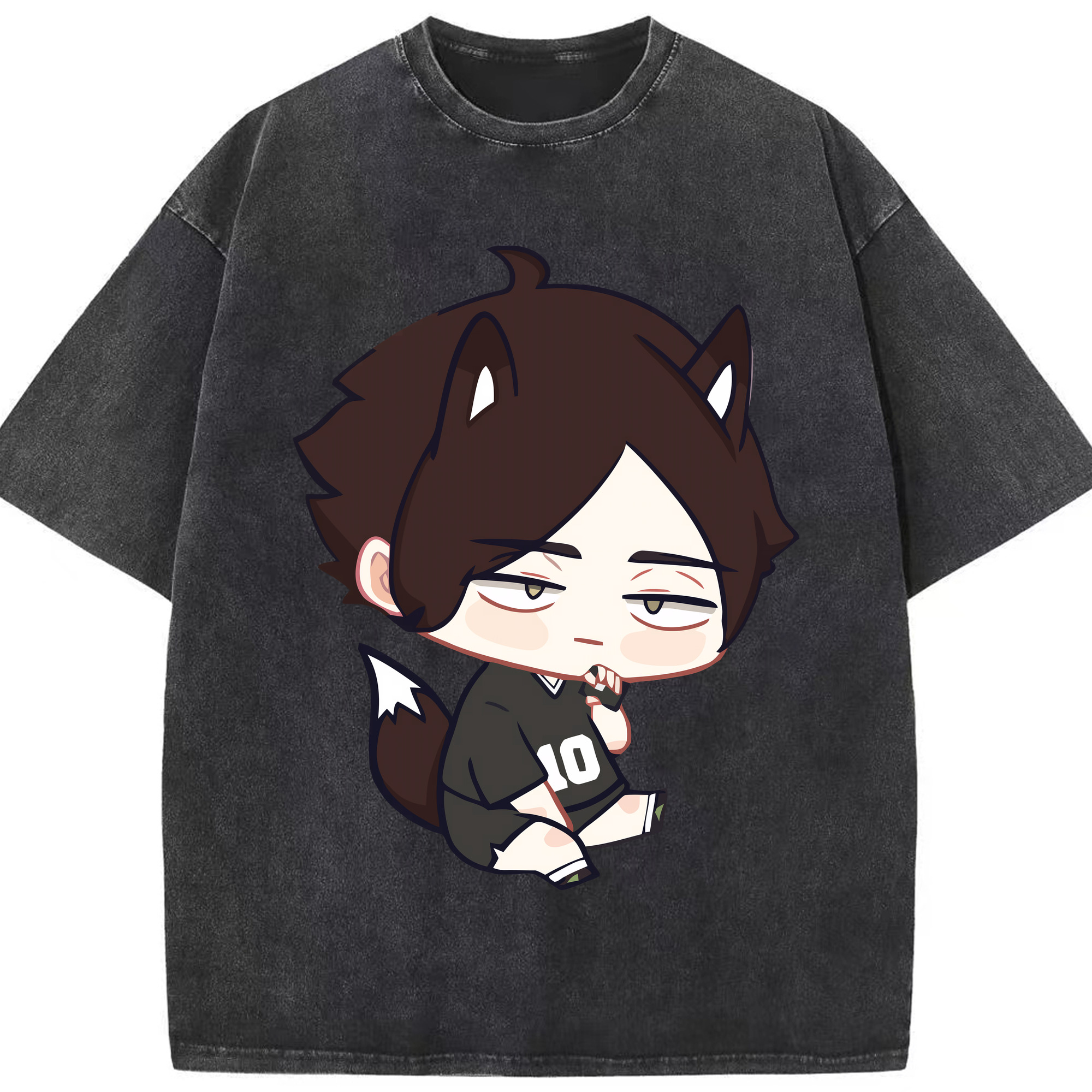 （画像用） ハイキュー!! Haikyu!! 綿100% ヴィンテージ風 半袖Tシャツ（フロントプリント）