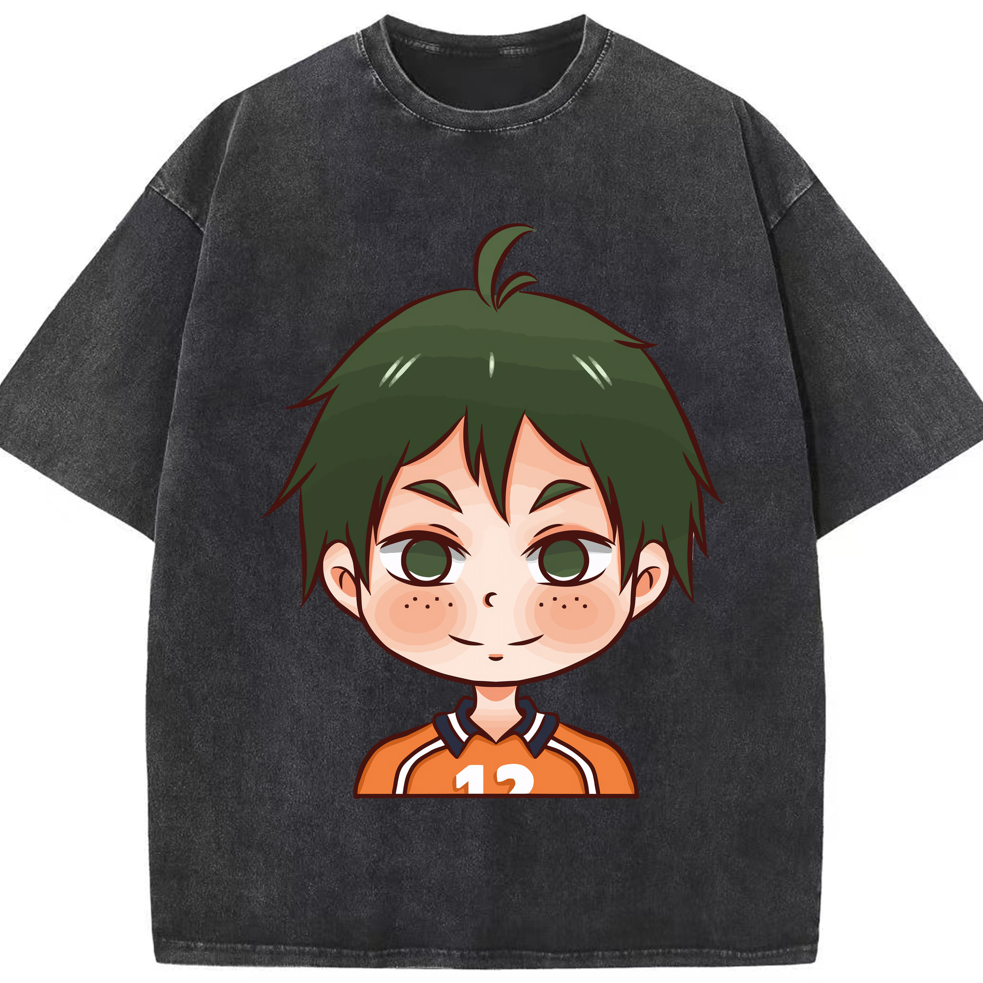 （画像用） ハイキュー!! Haikyu!! 綿100% ヴィンテージ風 半袖Tシャツ（フロントプリント）