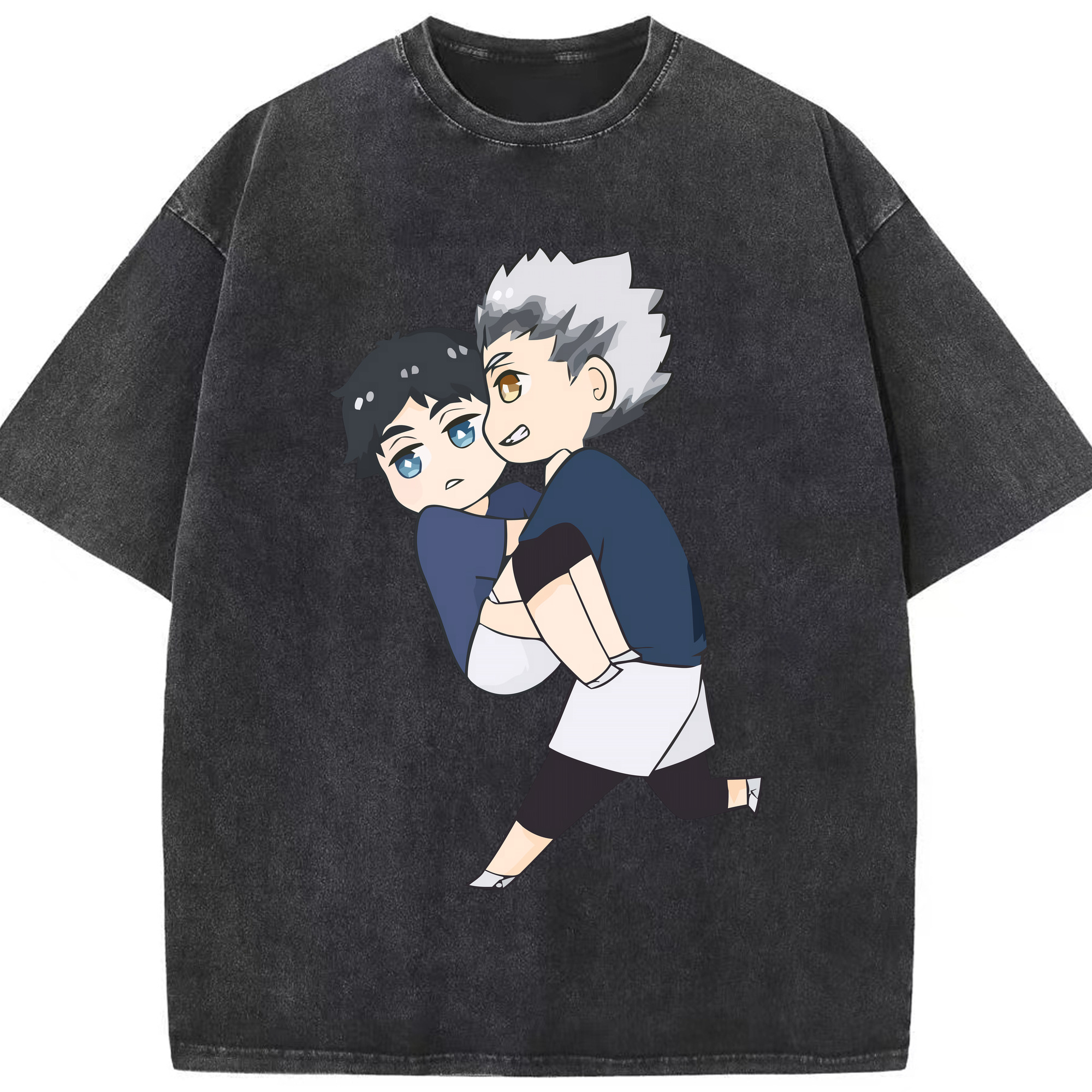 （画像用） ハイキュー!! Haikyu!! 綿100% ヴィンテージ風 半袖Tシャツ（フロントプリント）