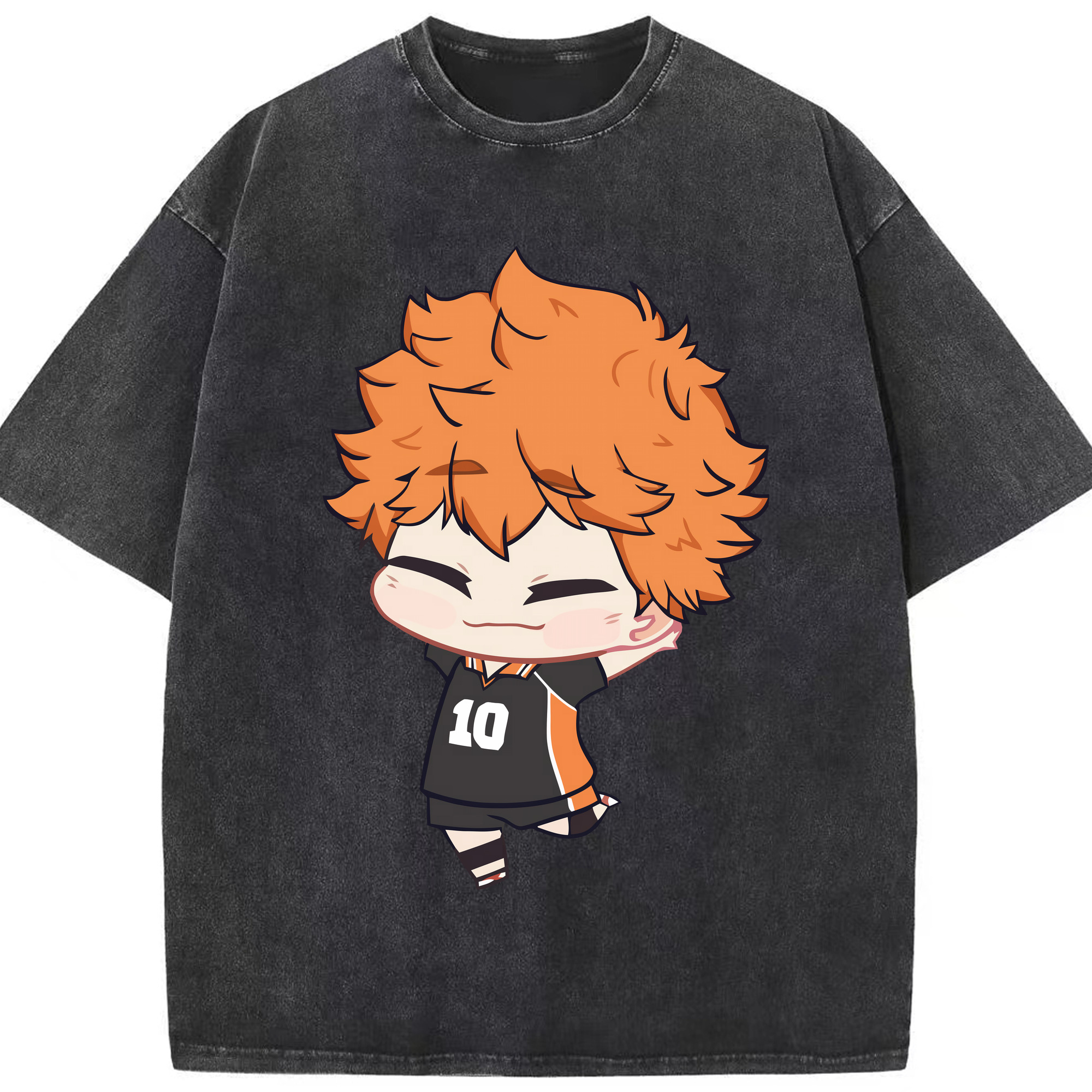 （画像用） ハイキュー!! Haikyu!! 綿100% ヴィンテージ風 半袖Tシャツ（フロントプリント）